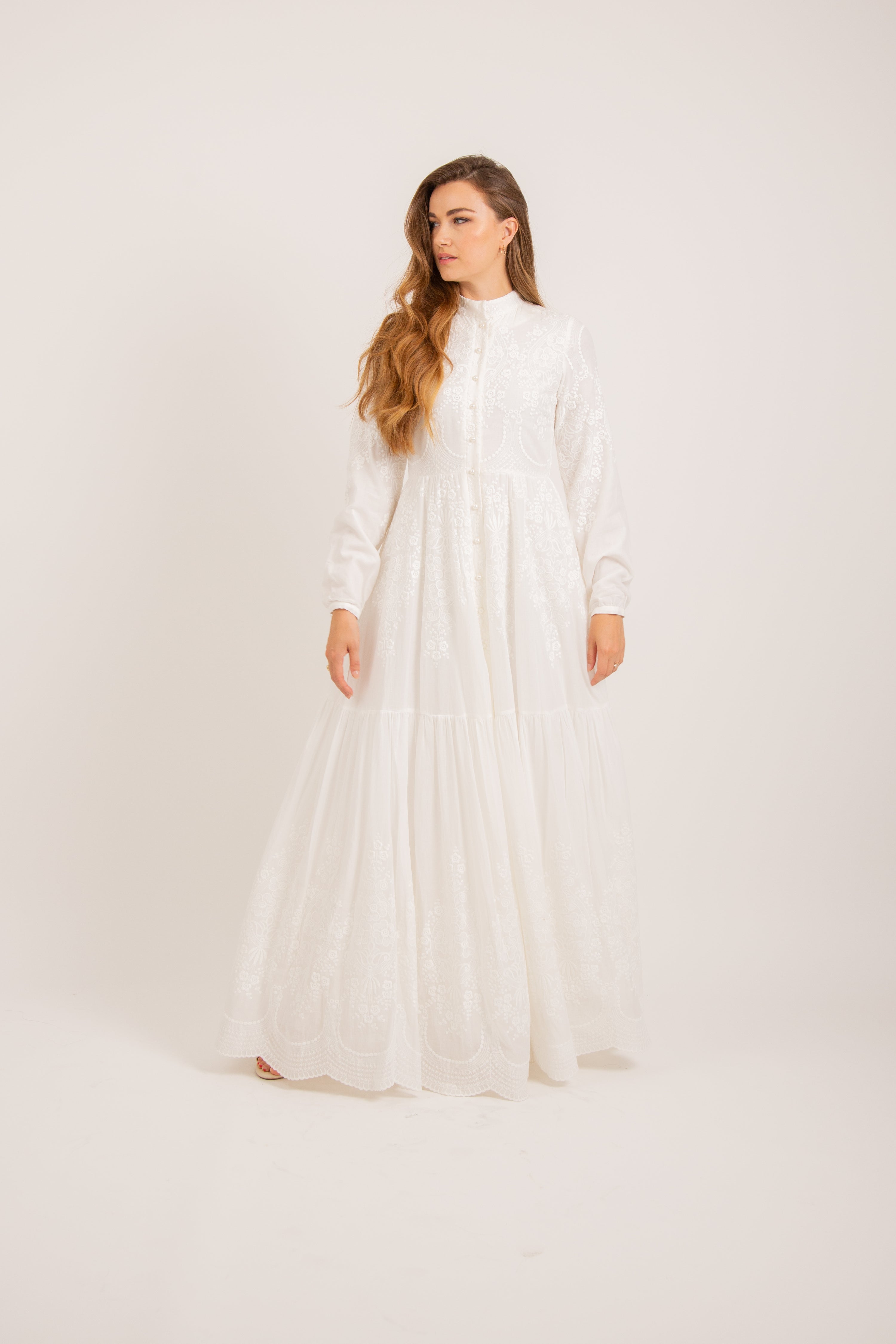 Aliya Dress - Pearl White