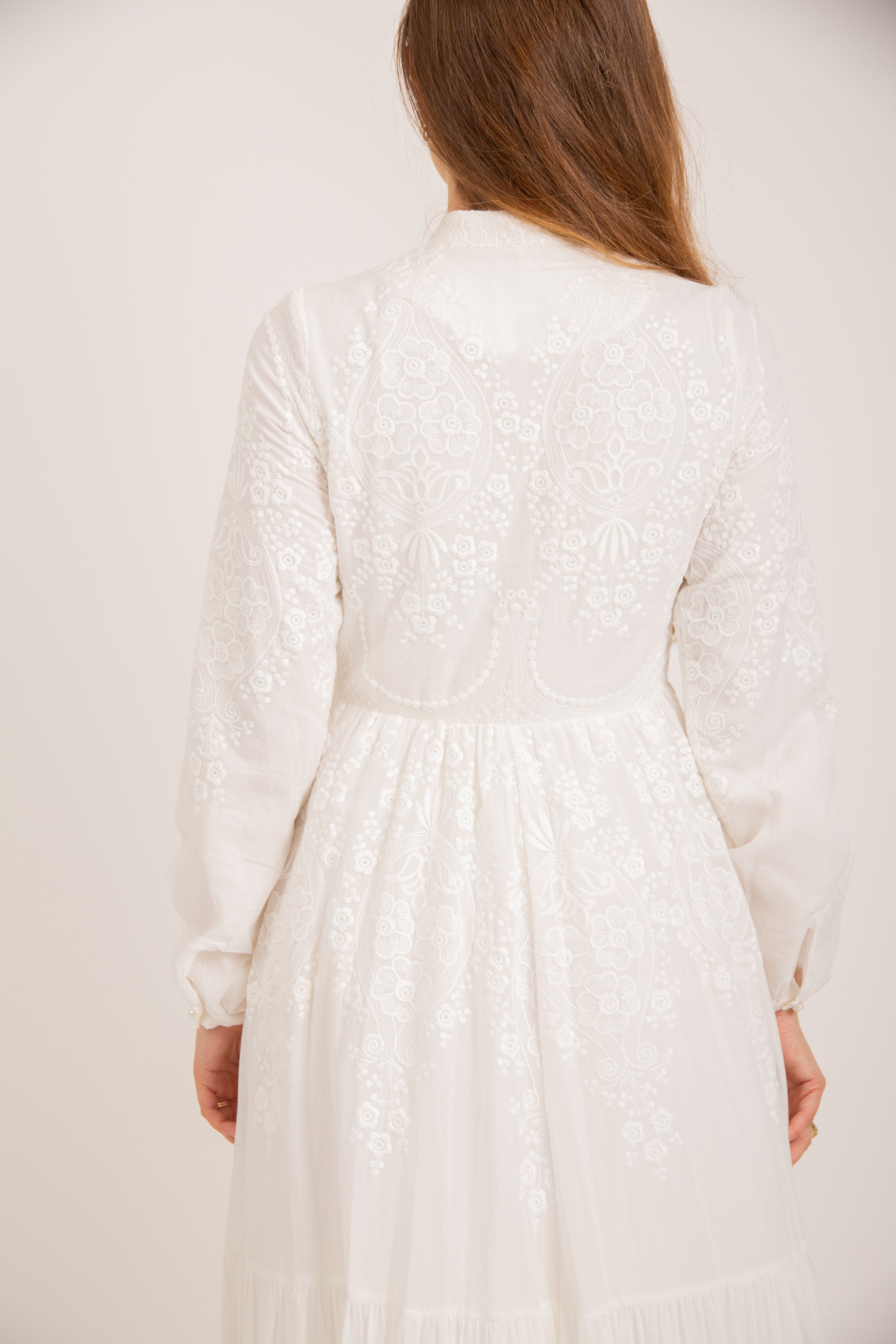 Aliya Dress - Pearl White