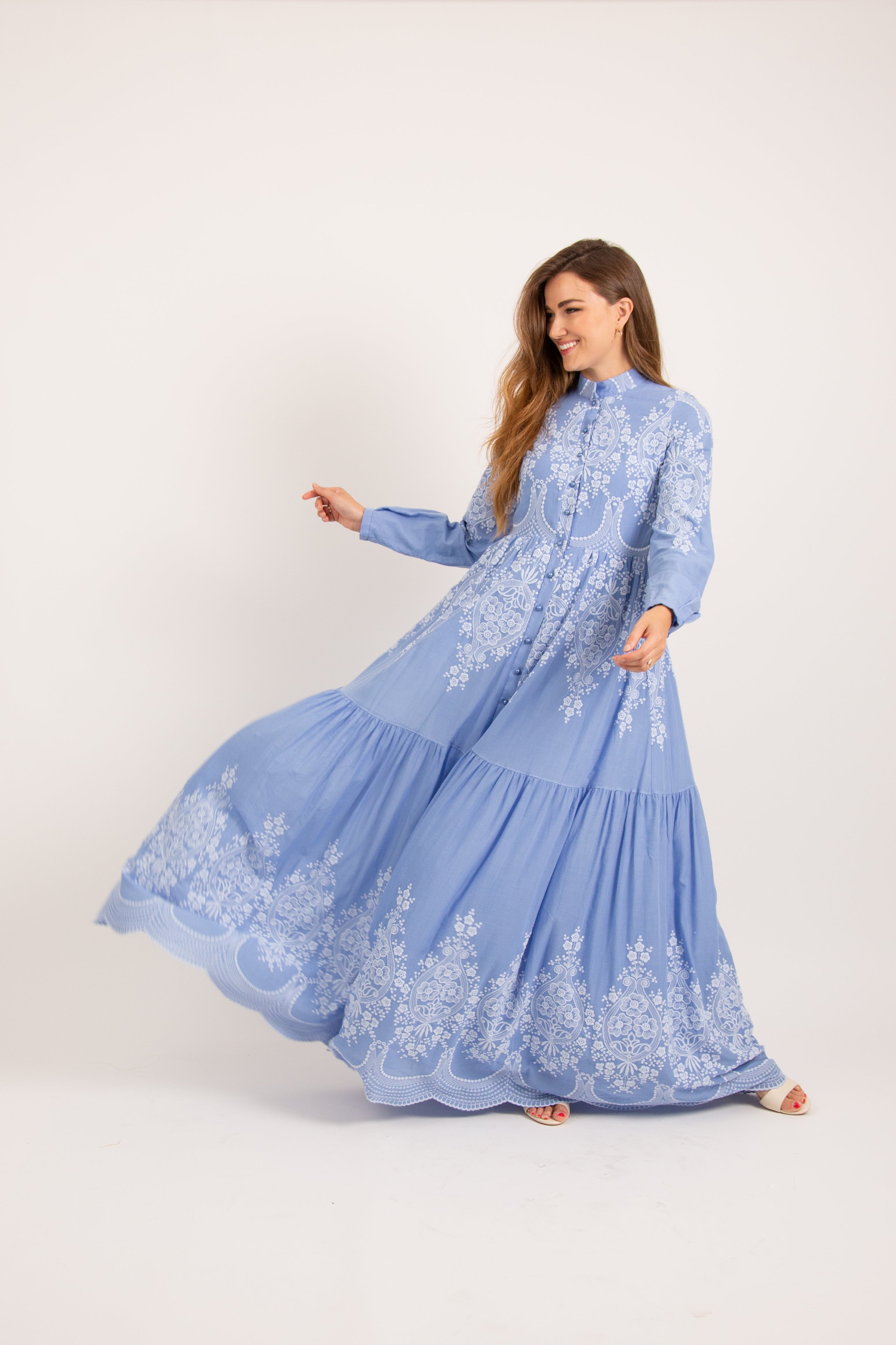 Aliya Dress - Mist Blue