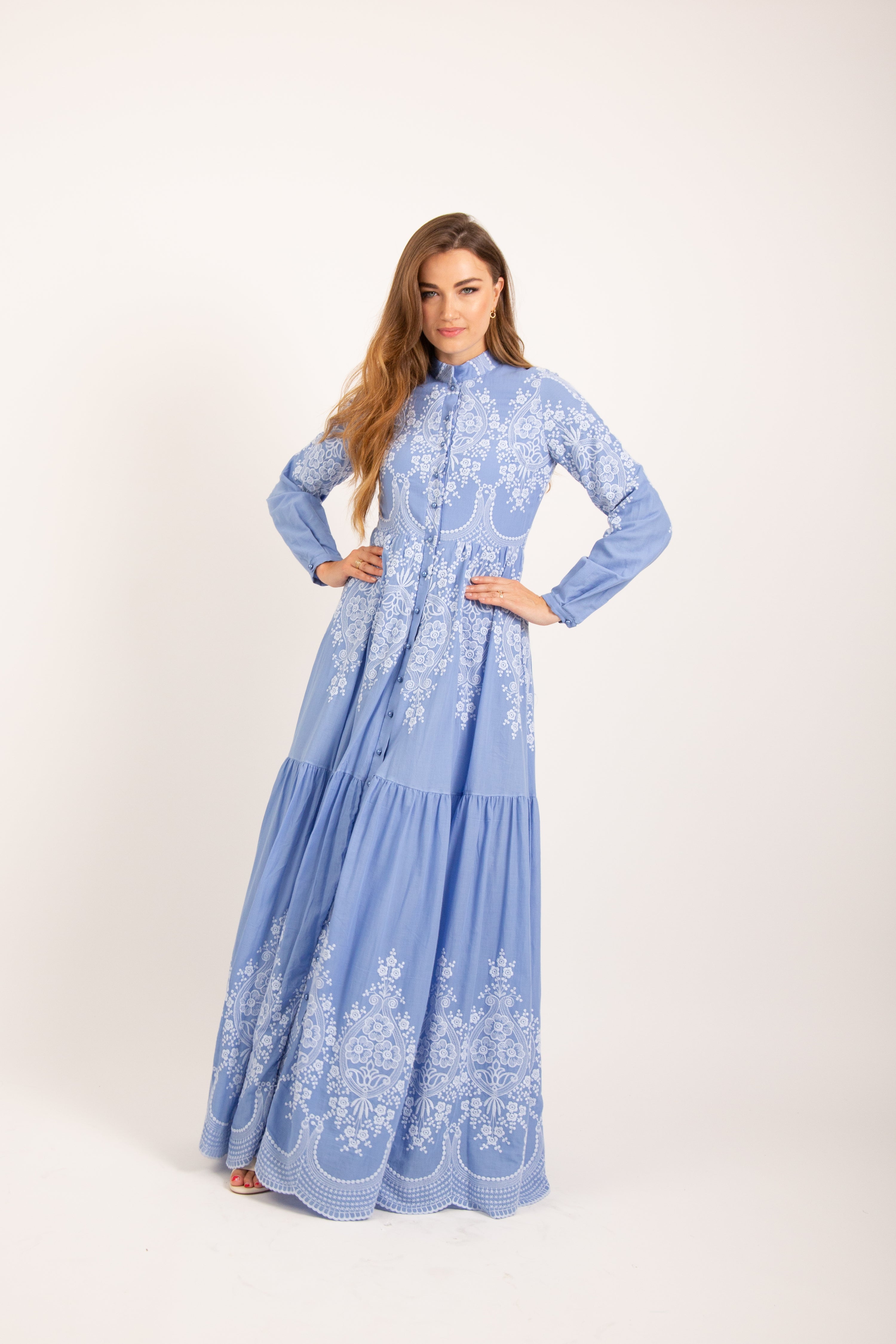 Aliya Dress - Mist Blue