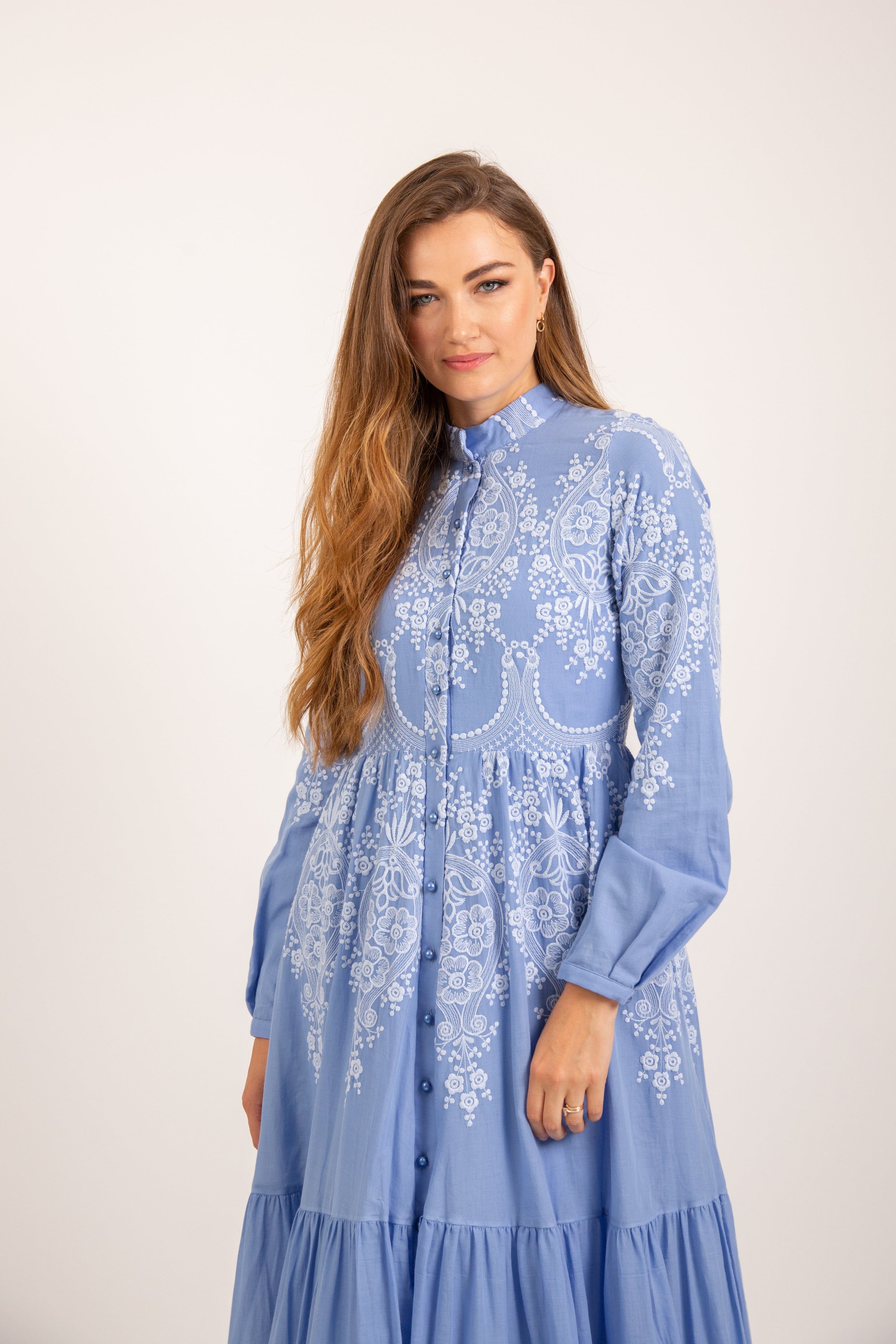 Aliya Dress - Mist Blue