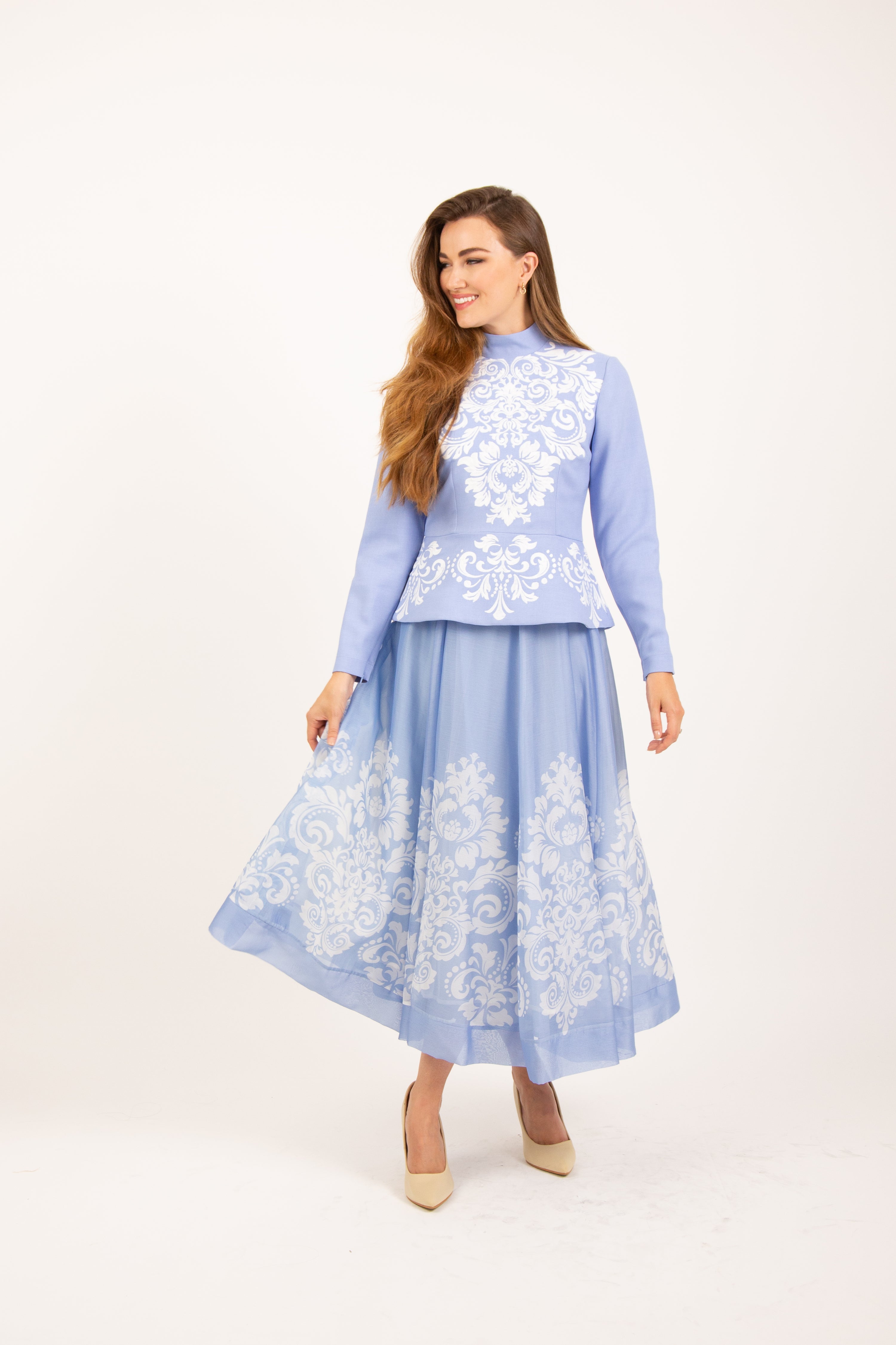 Egeya mist blue skirt