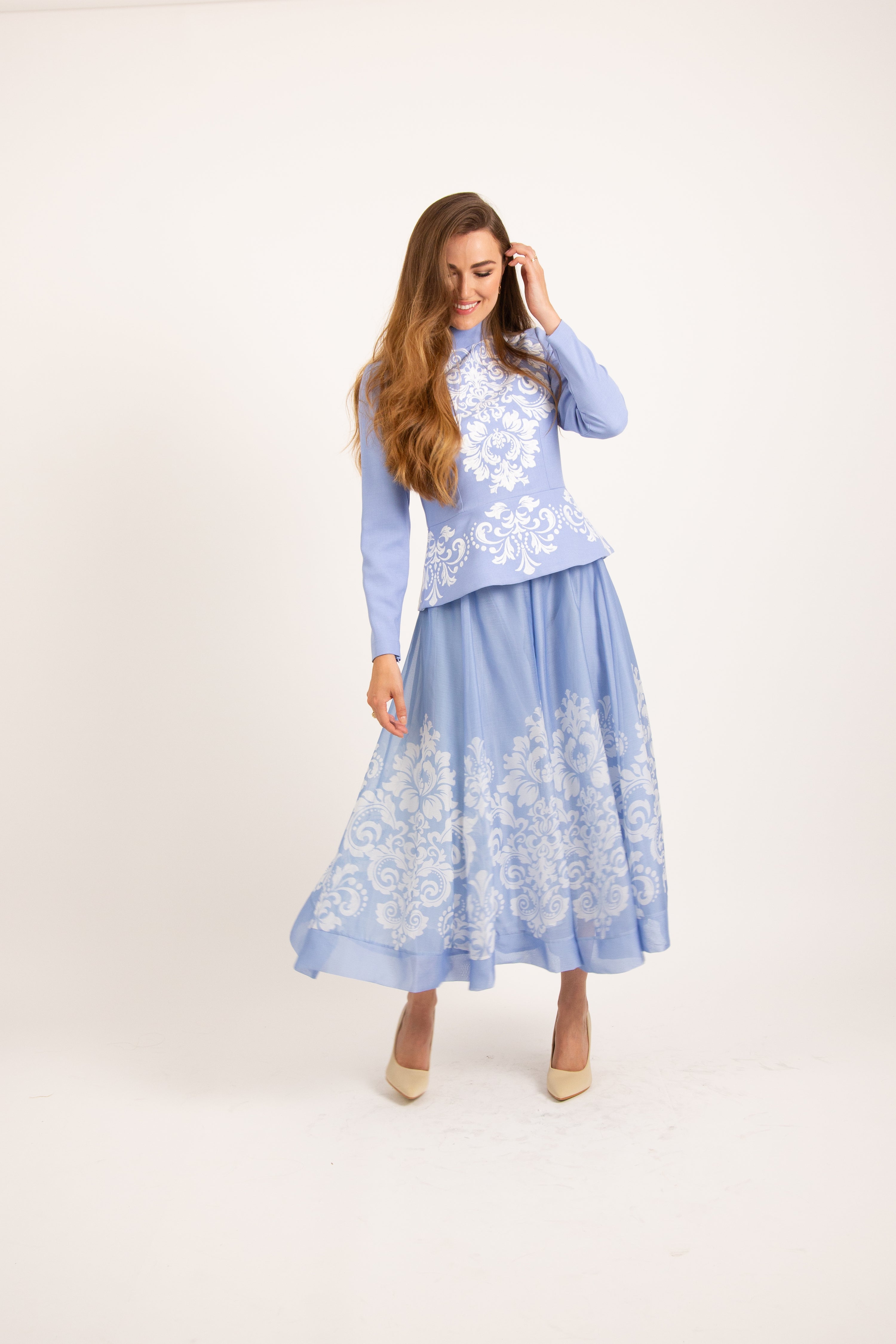 Egeya mist blue skirt