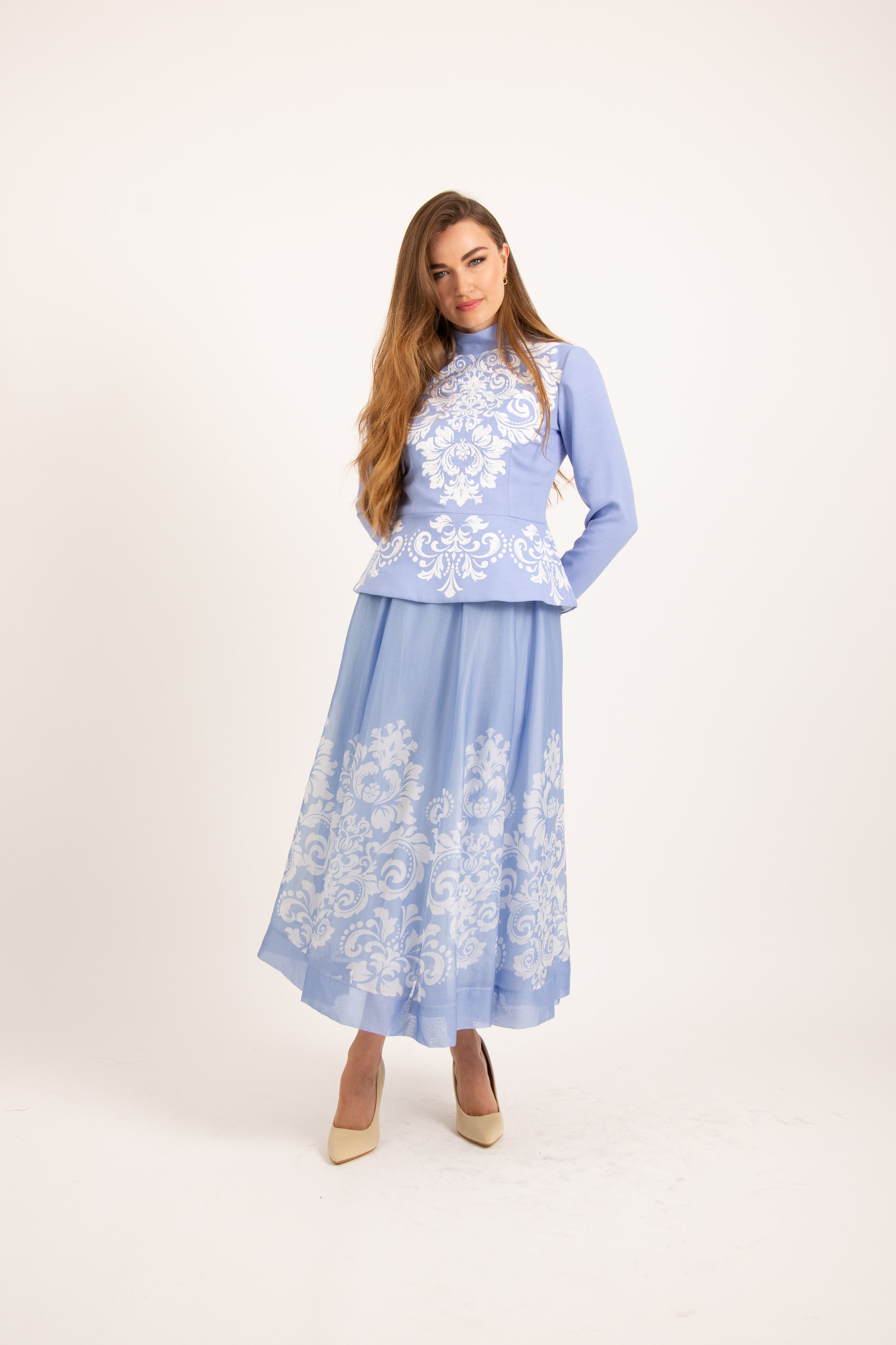 Egeya mist blue skirt