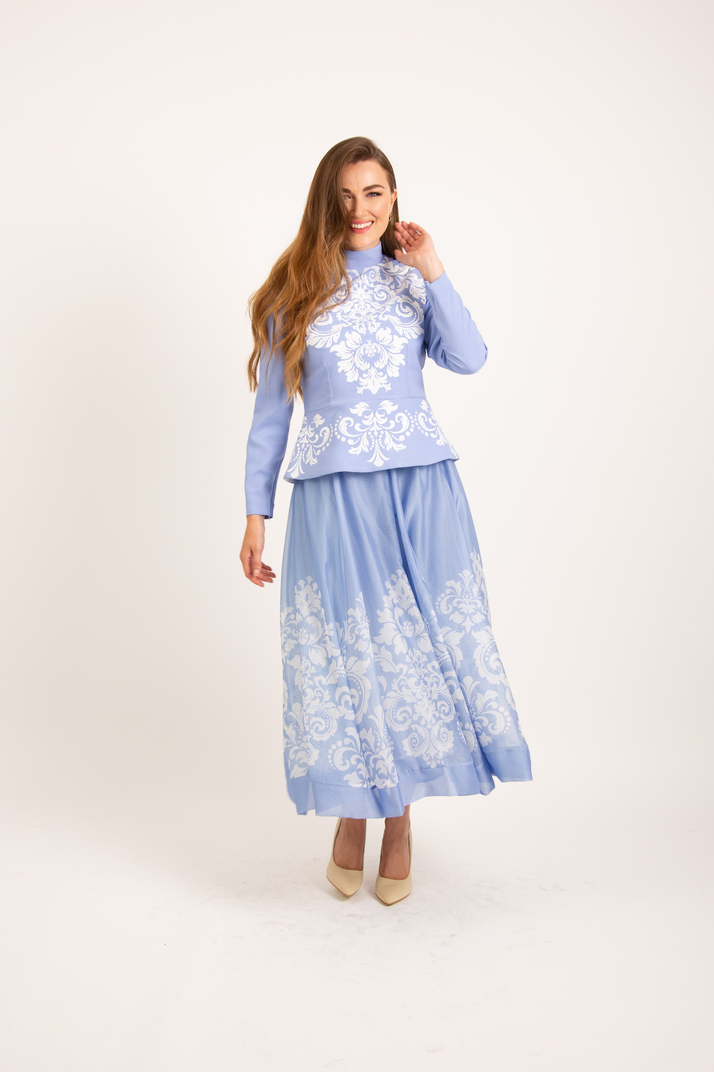 Egeya mist blue skirt