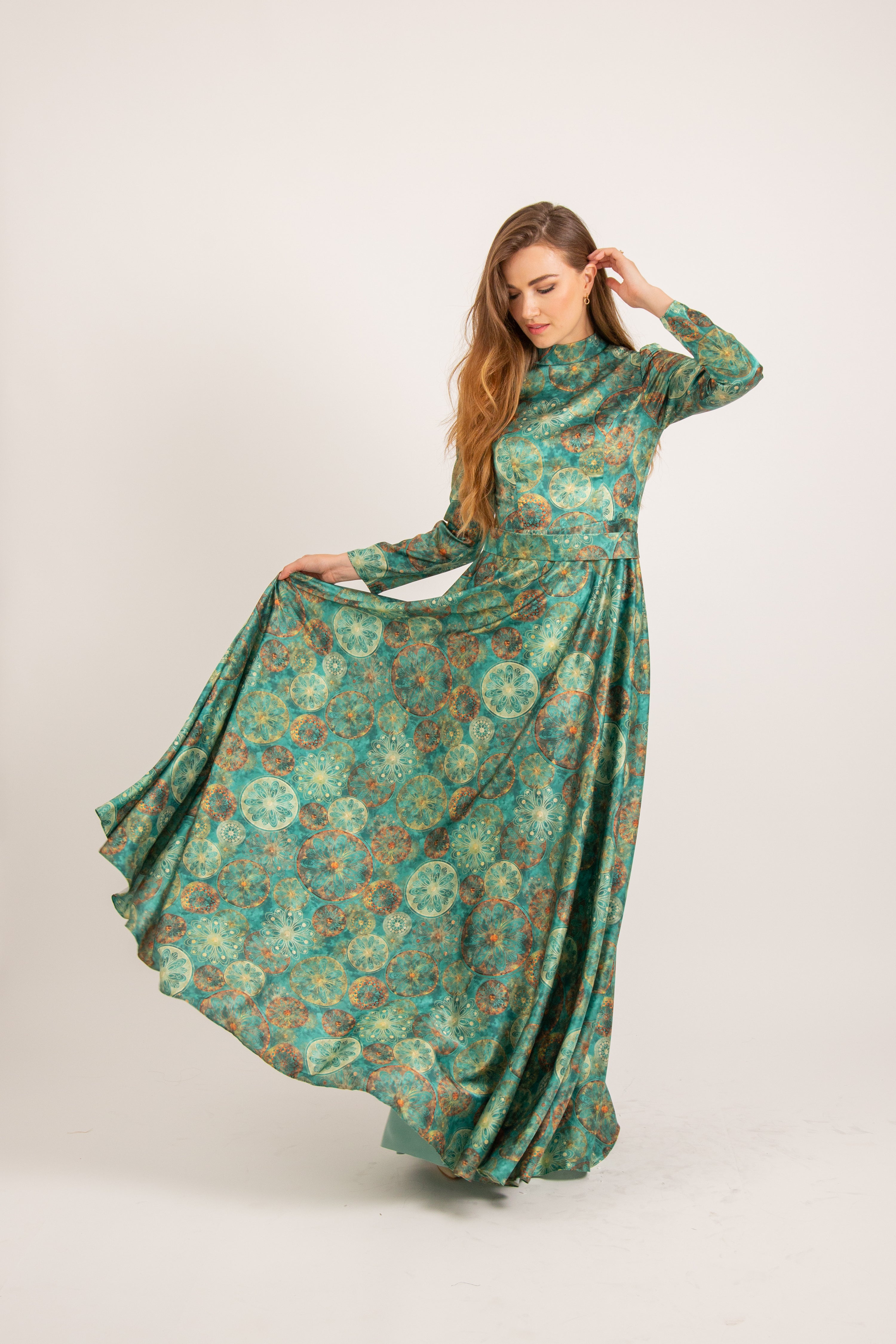 Tugra Dress - Mint green