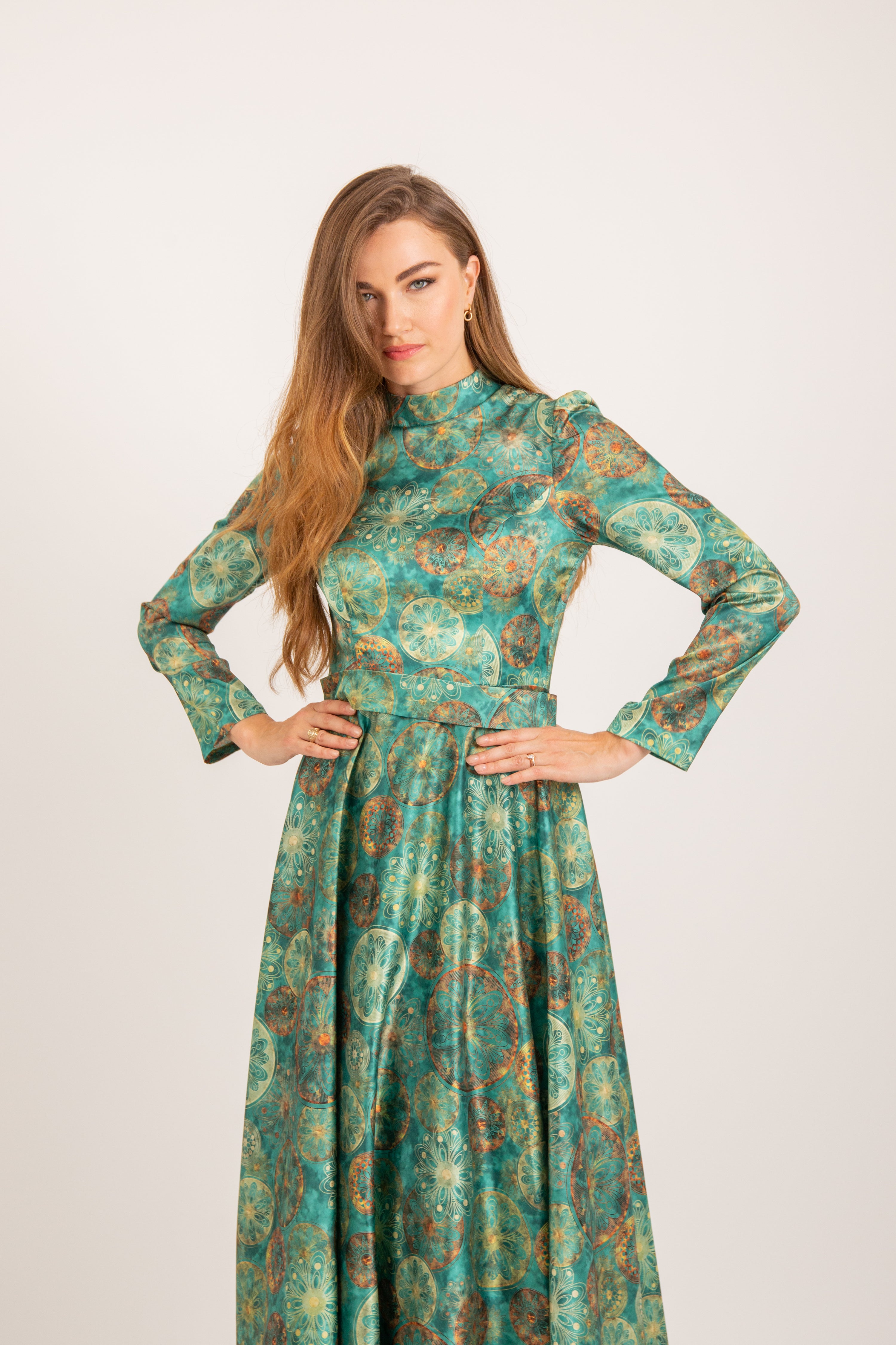 Tugra Dress - Mint green