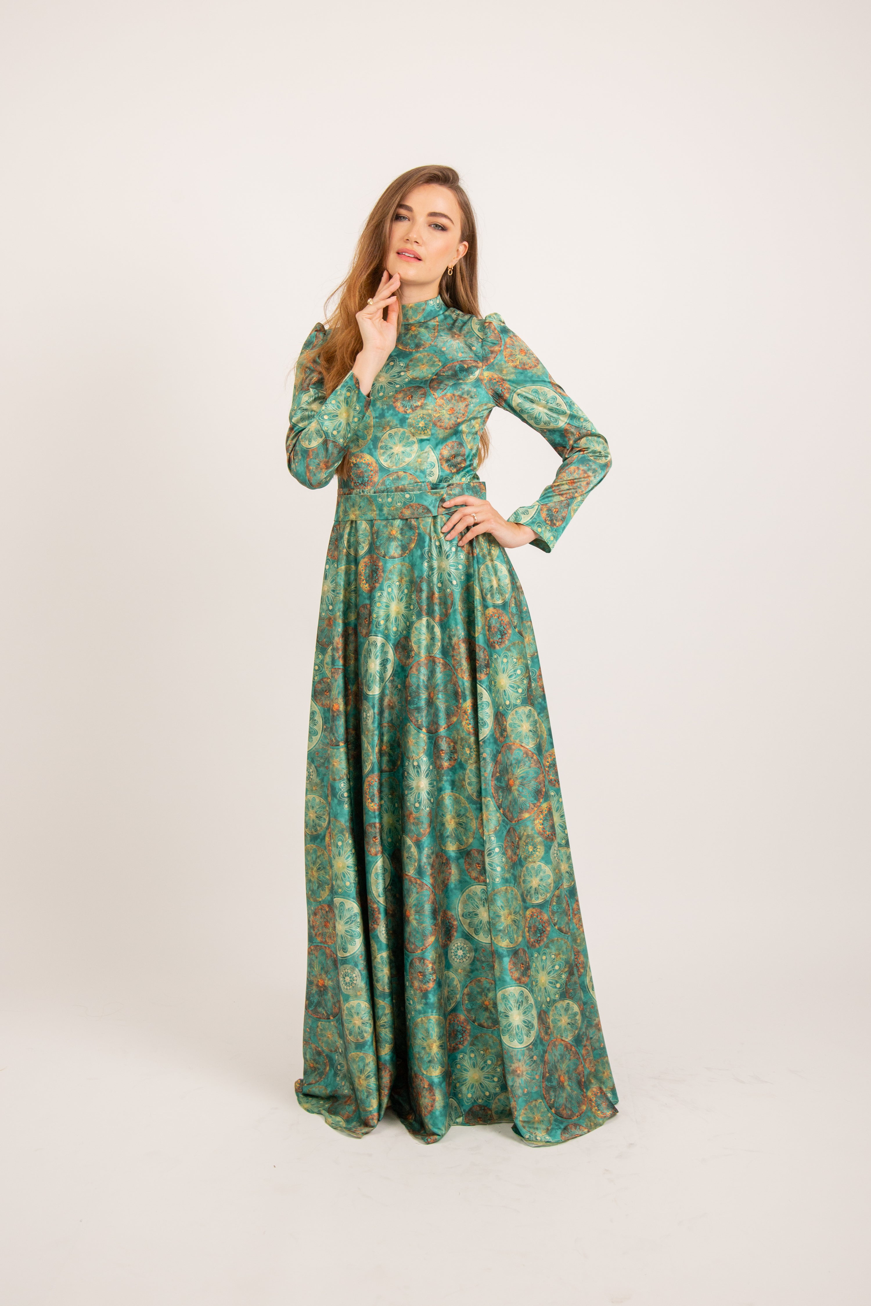 Tugra Dress - Mint green