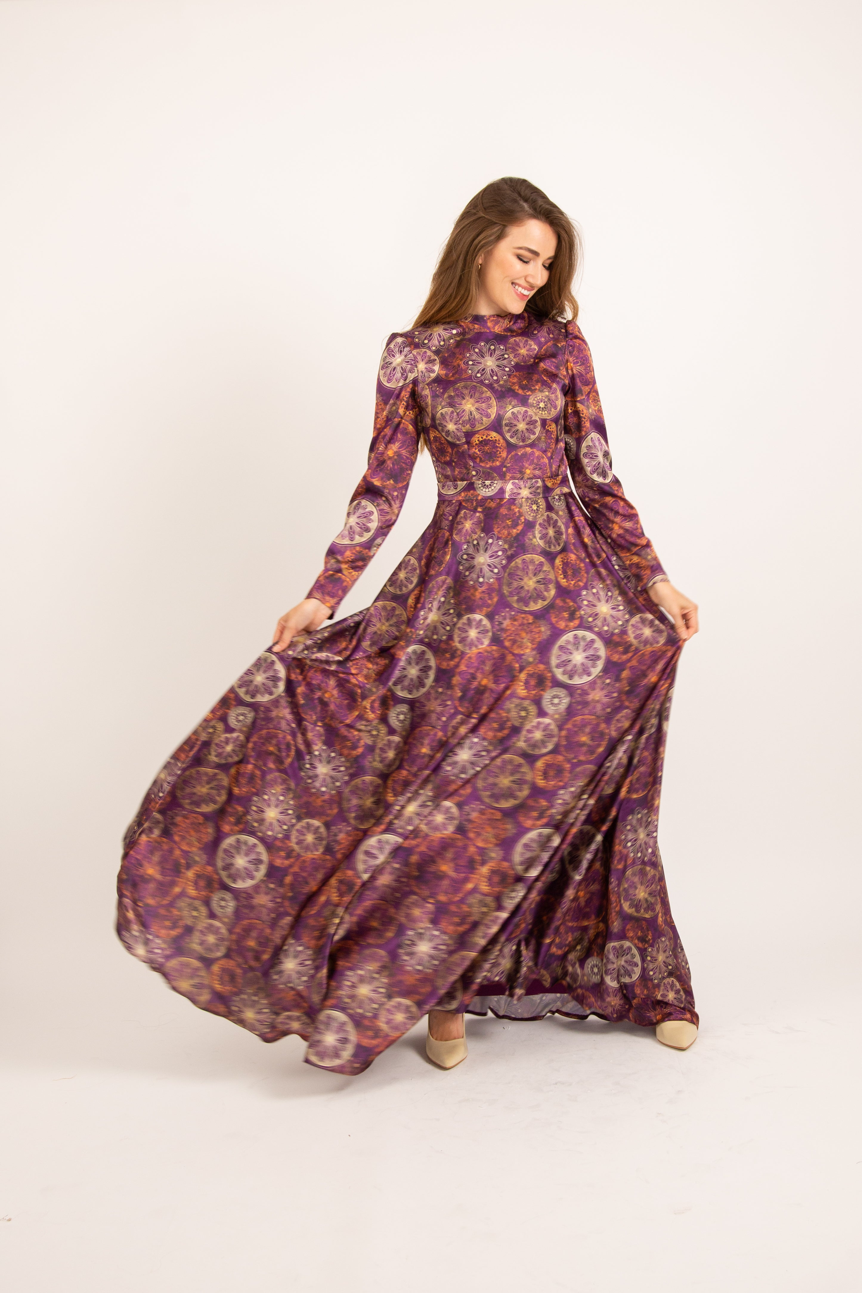 Tugra Dress - Purple