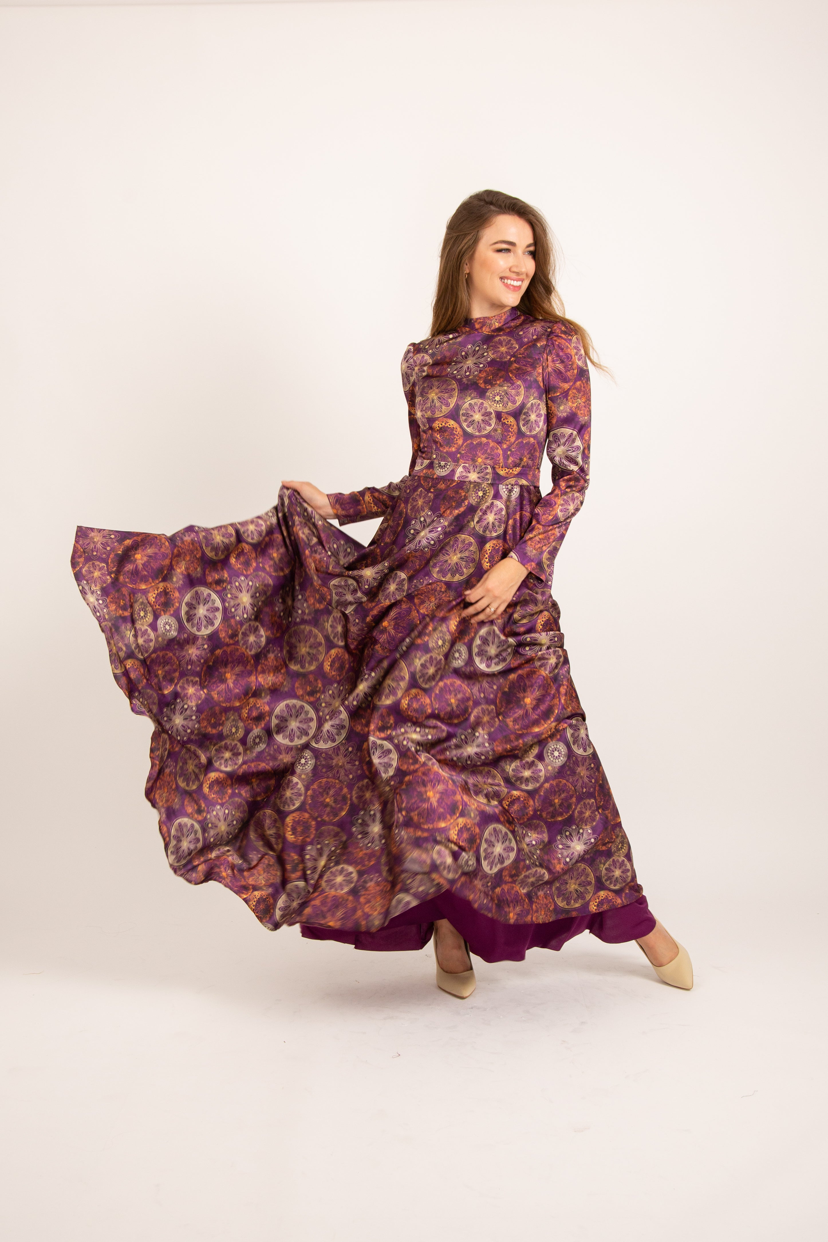 Tugra Dress - Purple