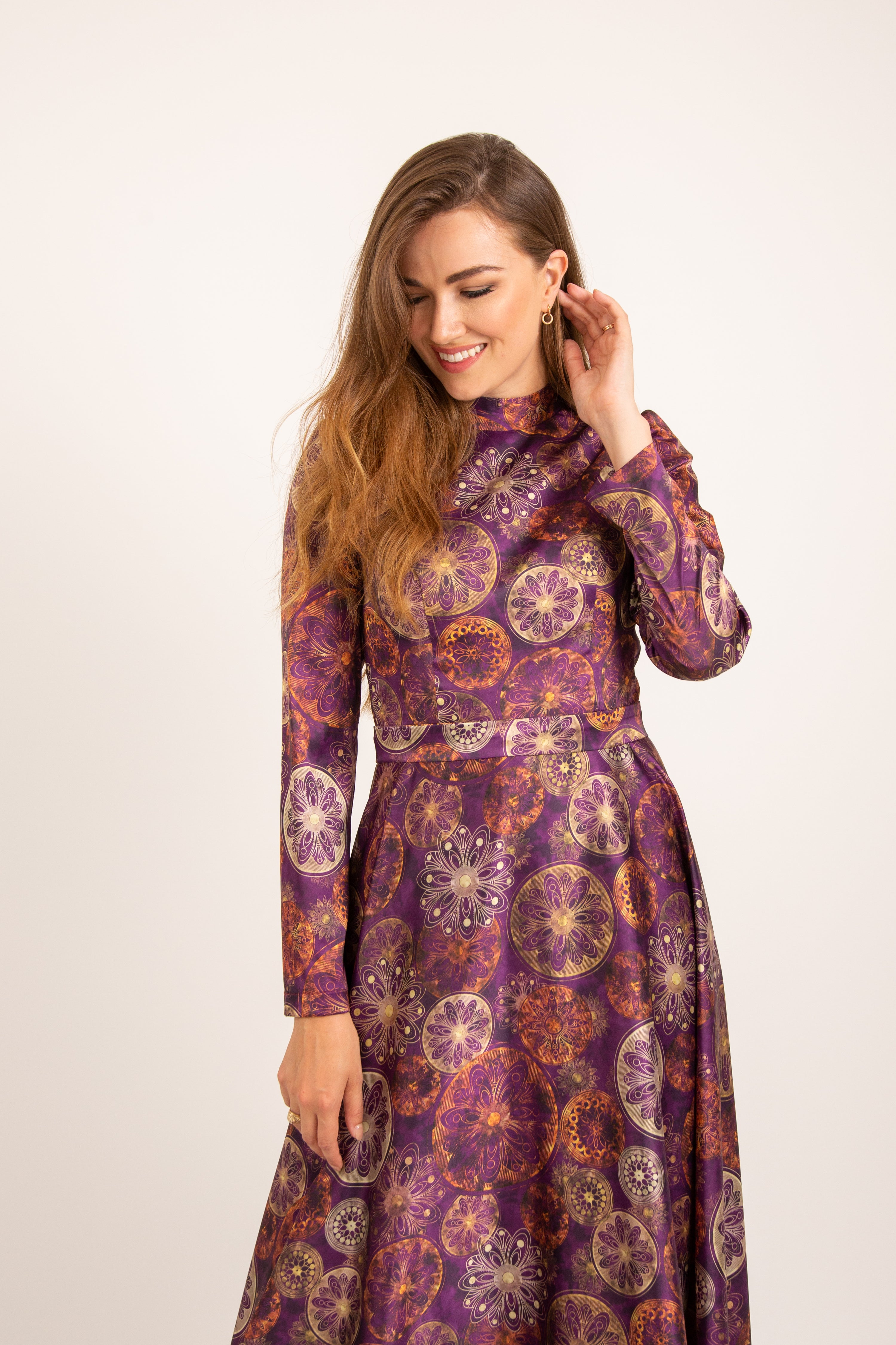 Tugra Dress - Purple