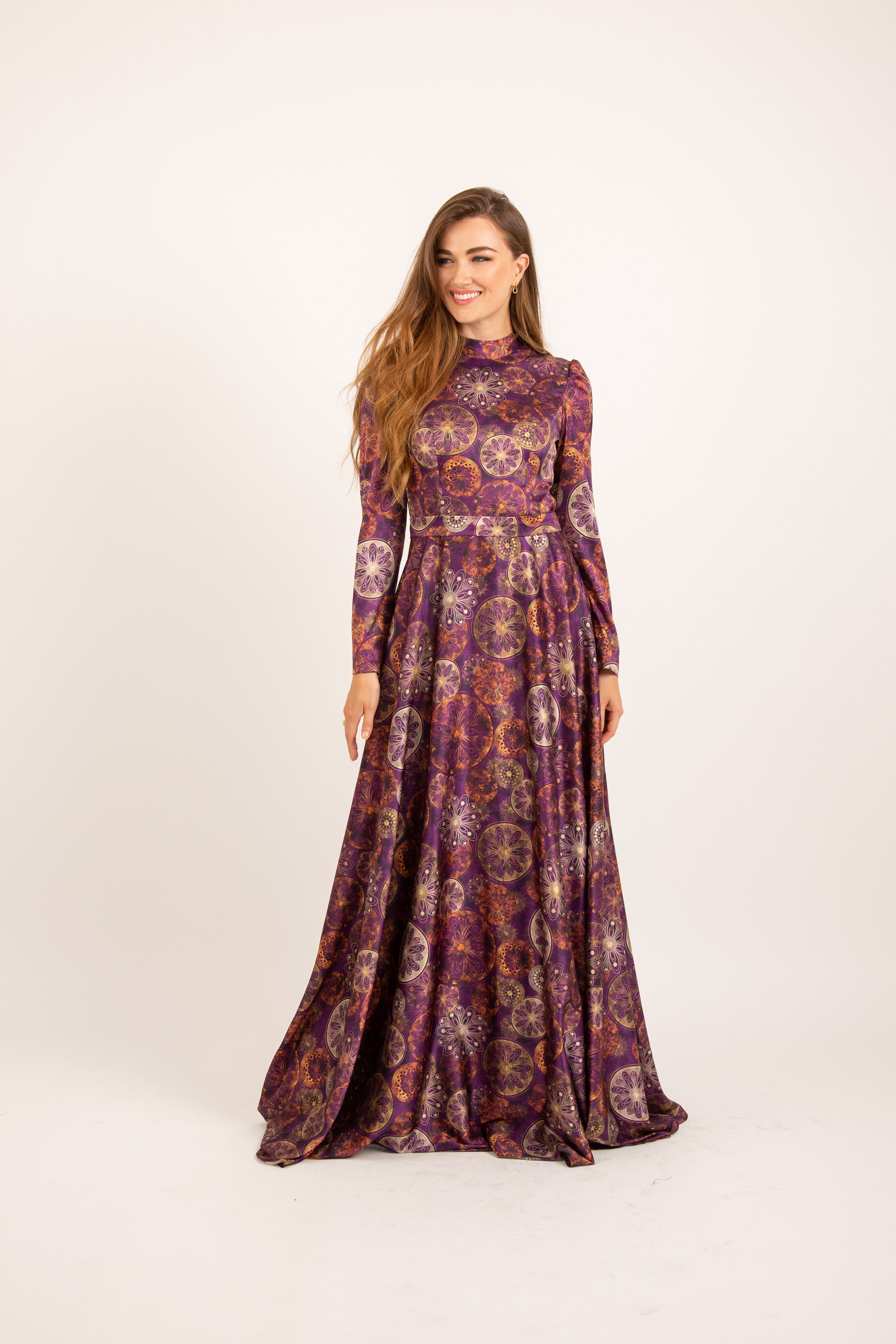 Tugra Dress - Purple