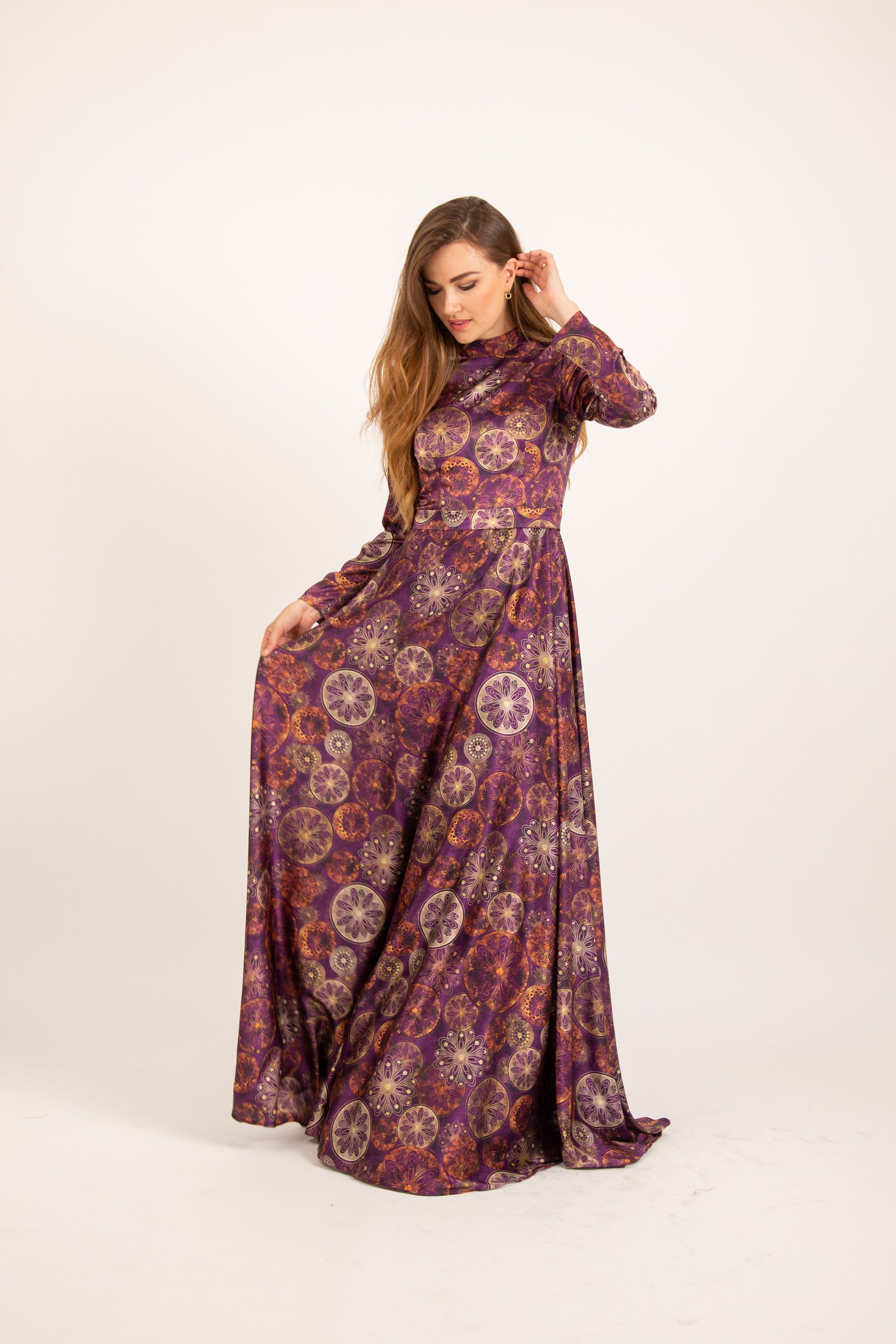 Tugra Dress - Purple