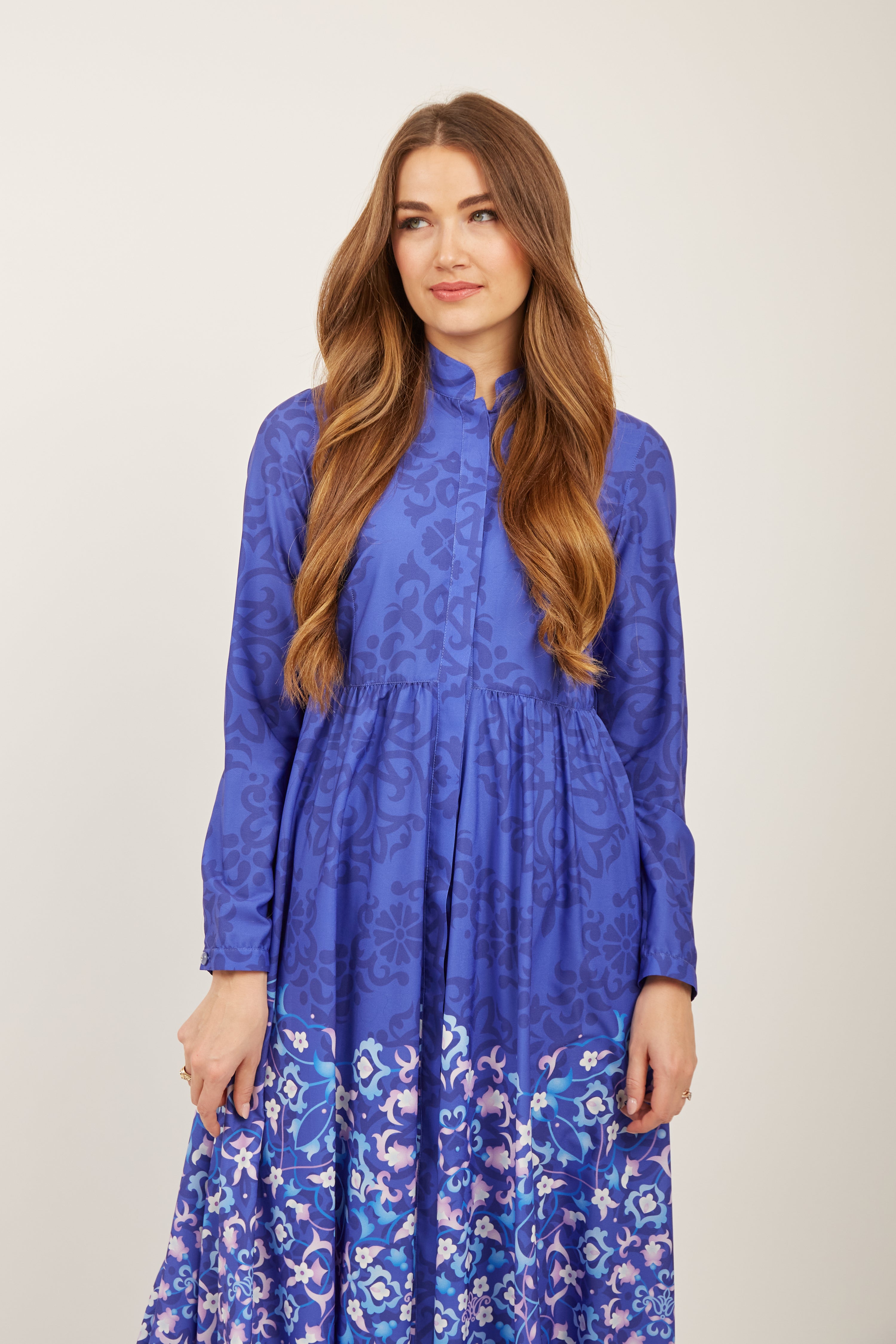 Peony Navy Blue Floral Dress