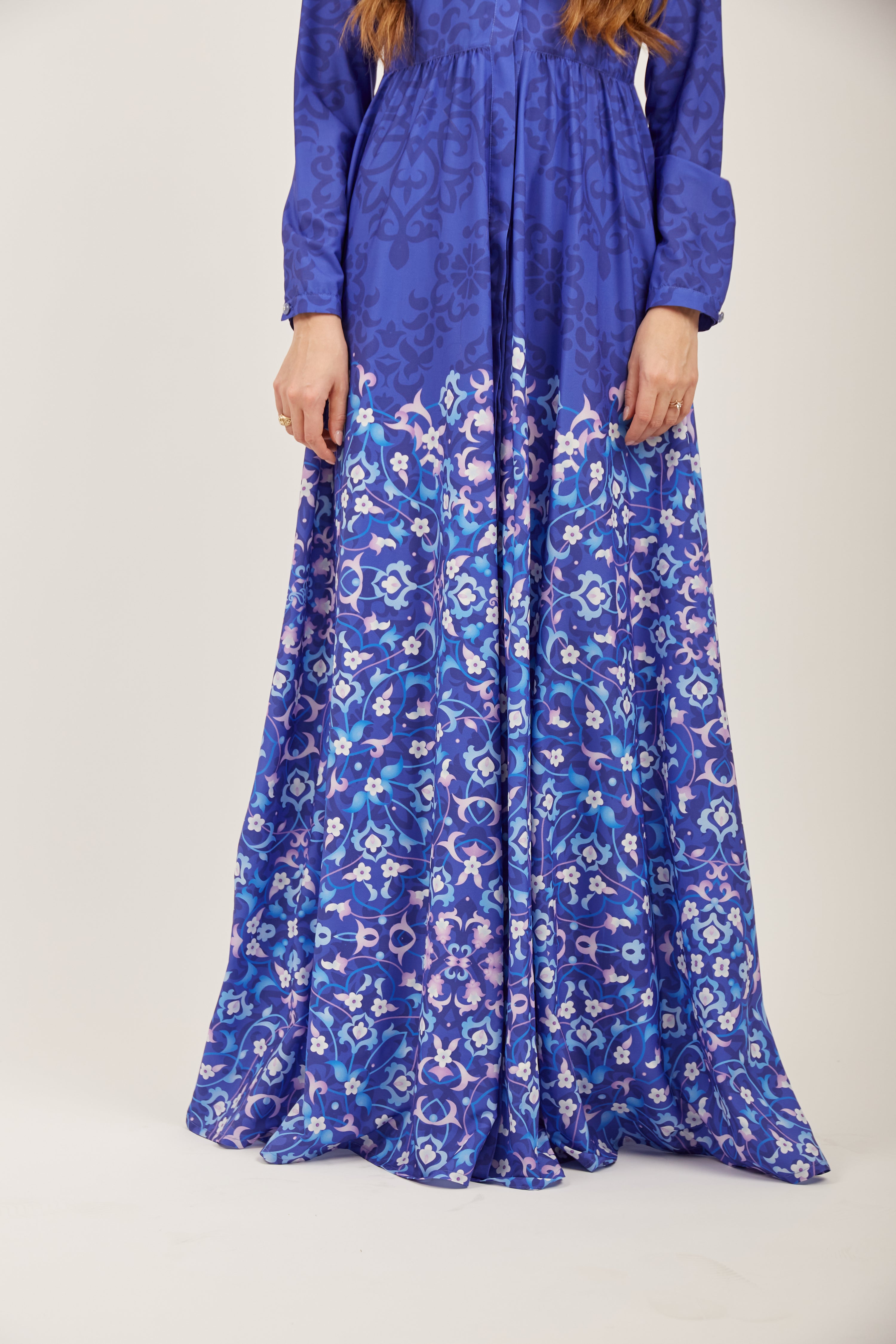 Peony Navy Blue Floral Dress