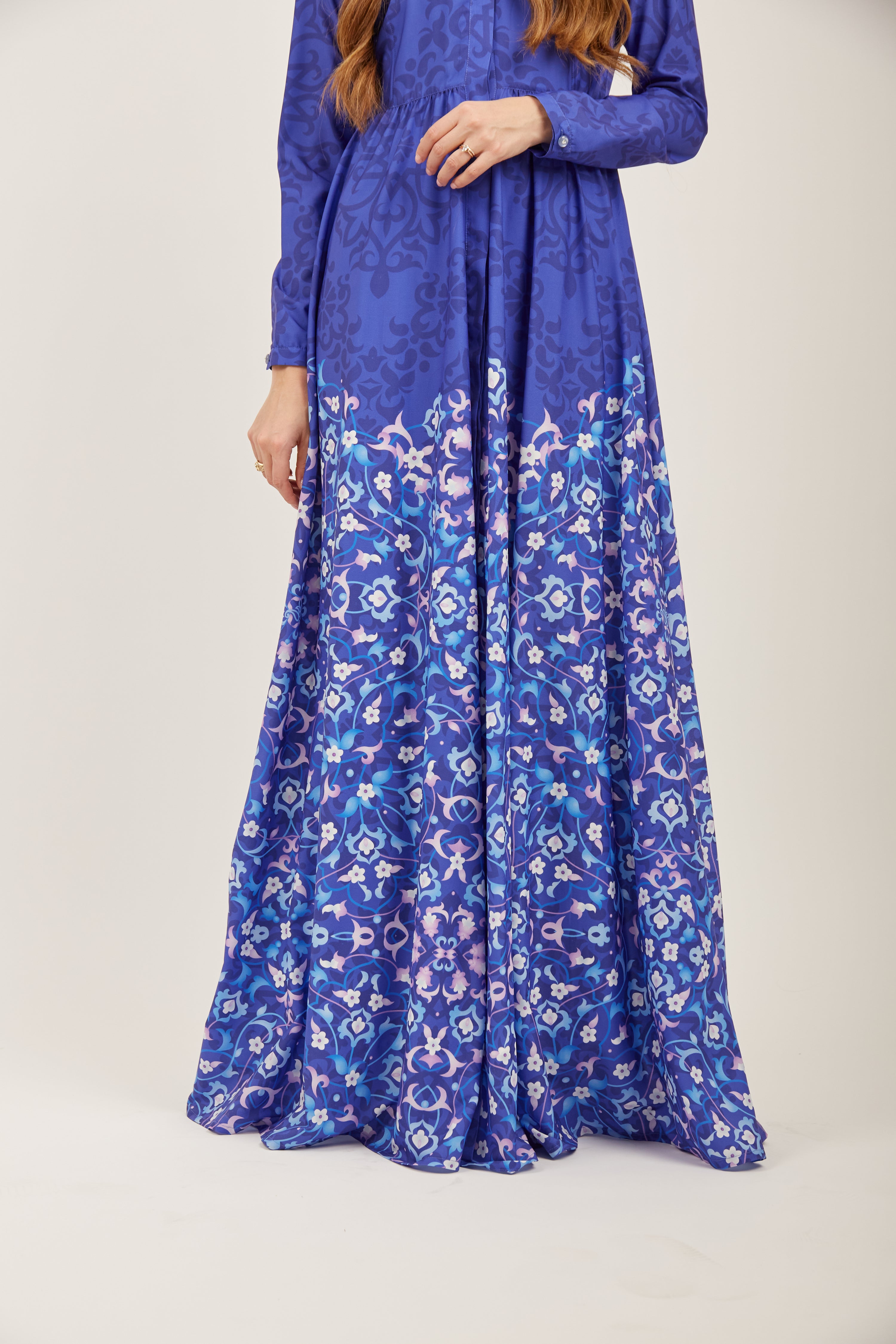 Peony Navy Blue Floral Dress