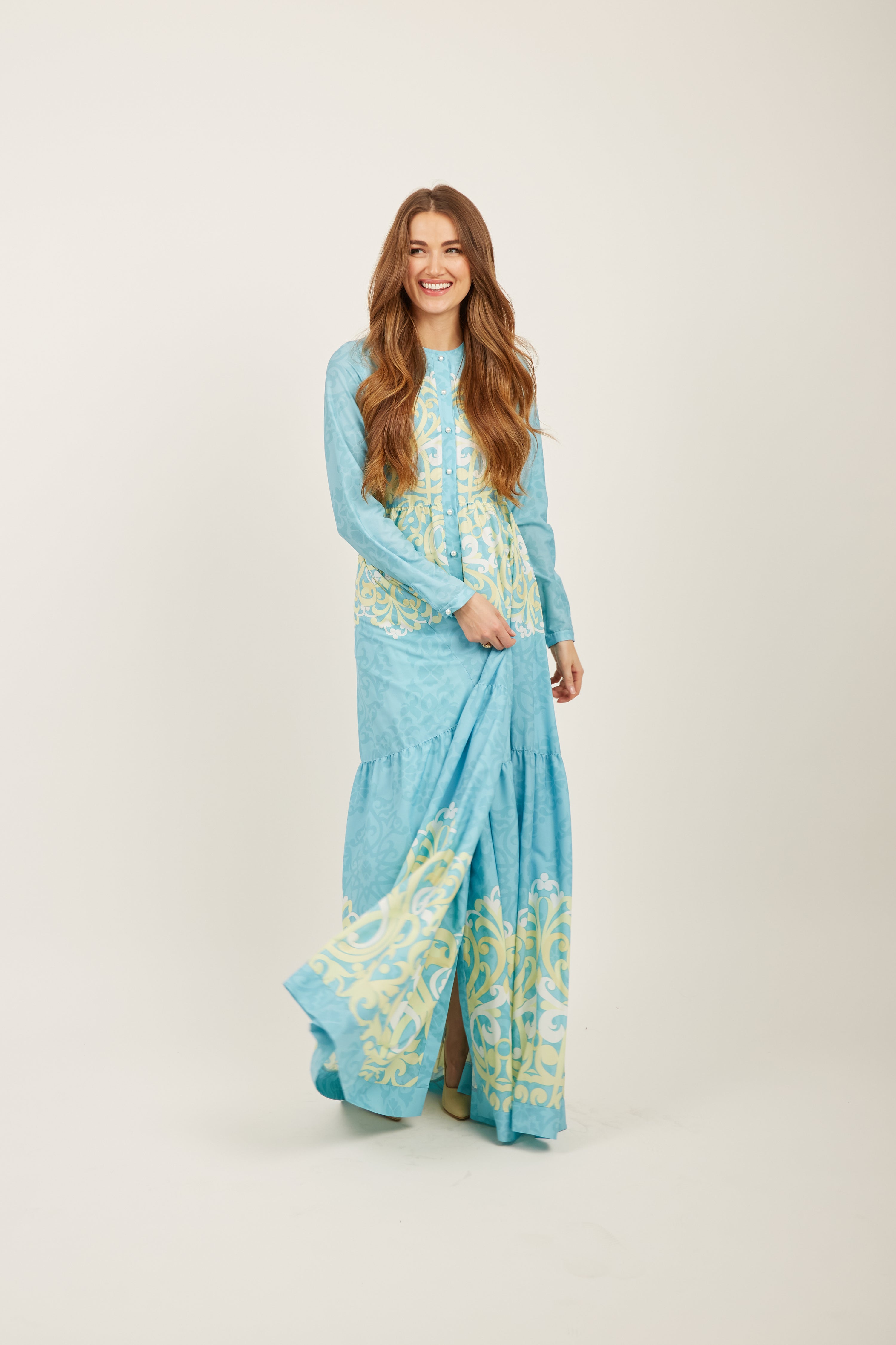 Seaway Aqua Maxi Dress