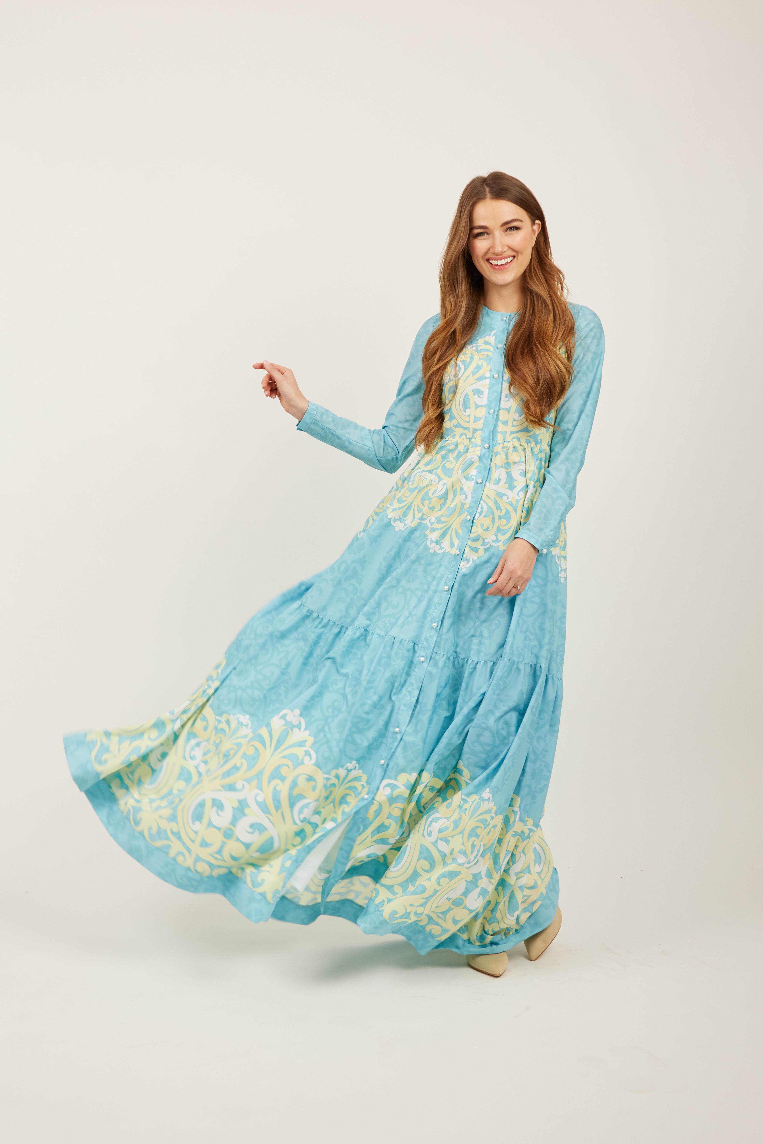 Seaway Aqua Maxi Dress