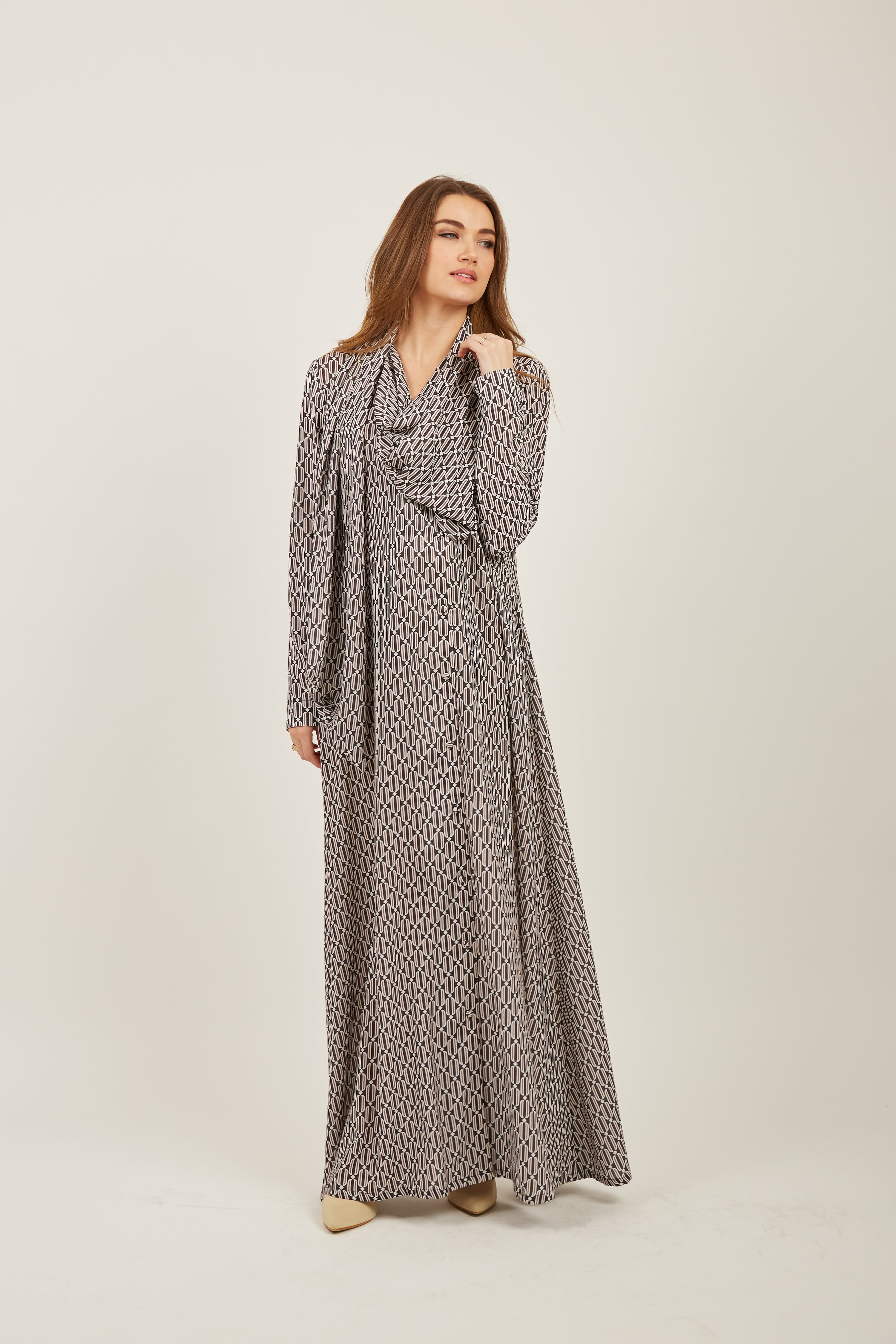 Lorene Magic shawl Maxi dress