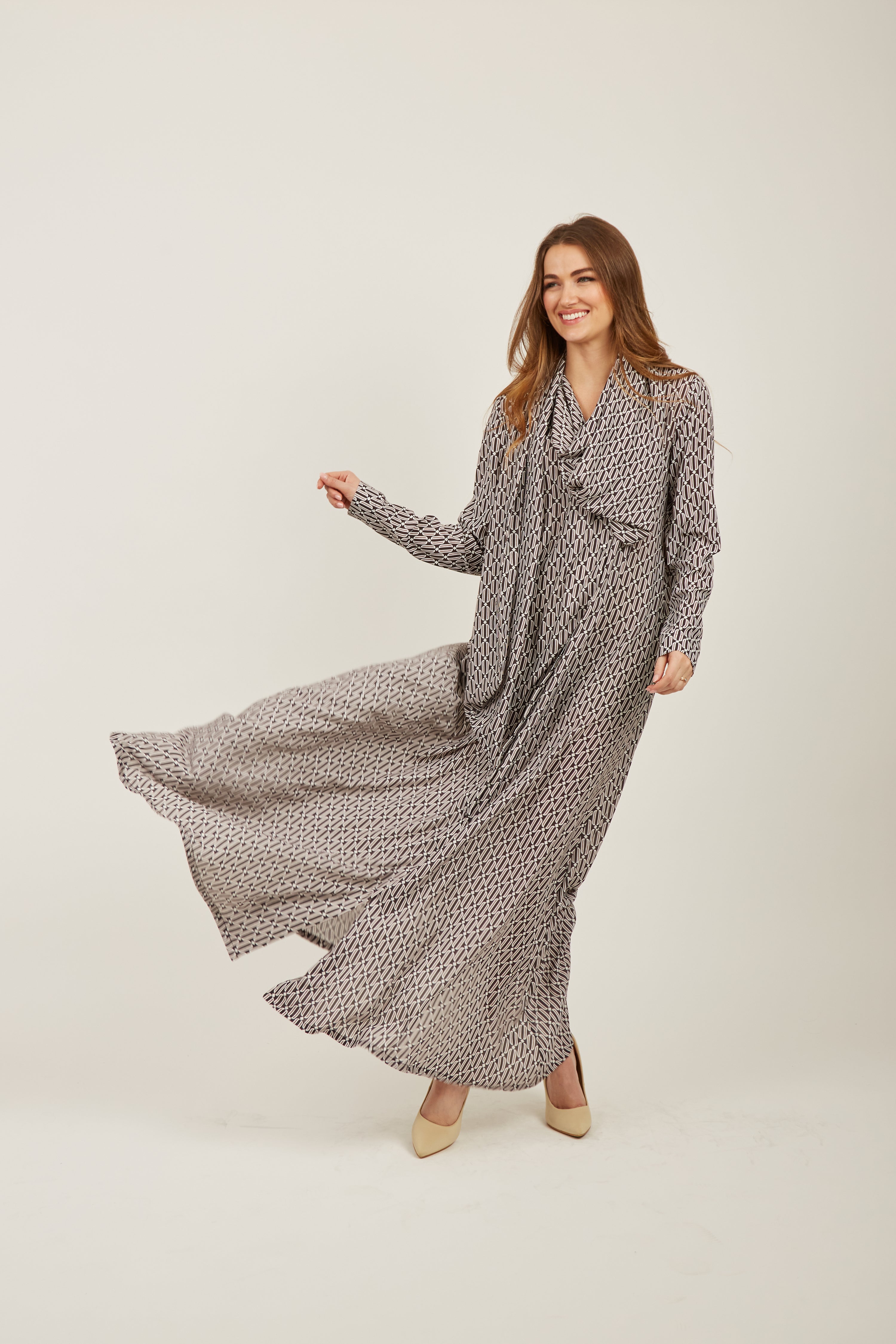 Lorene Magic shawl Maxi dress