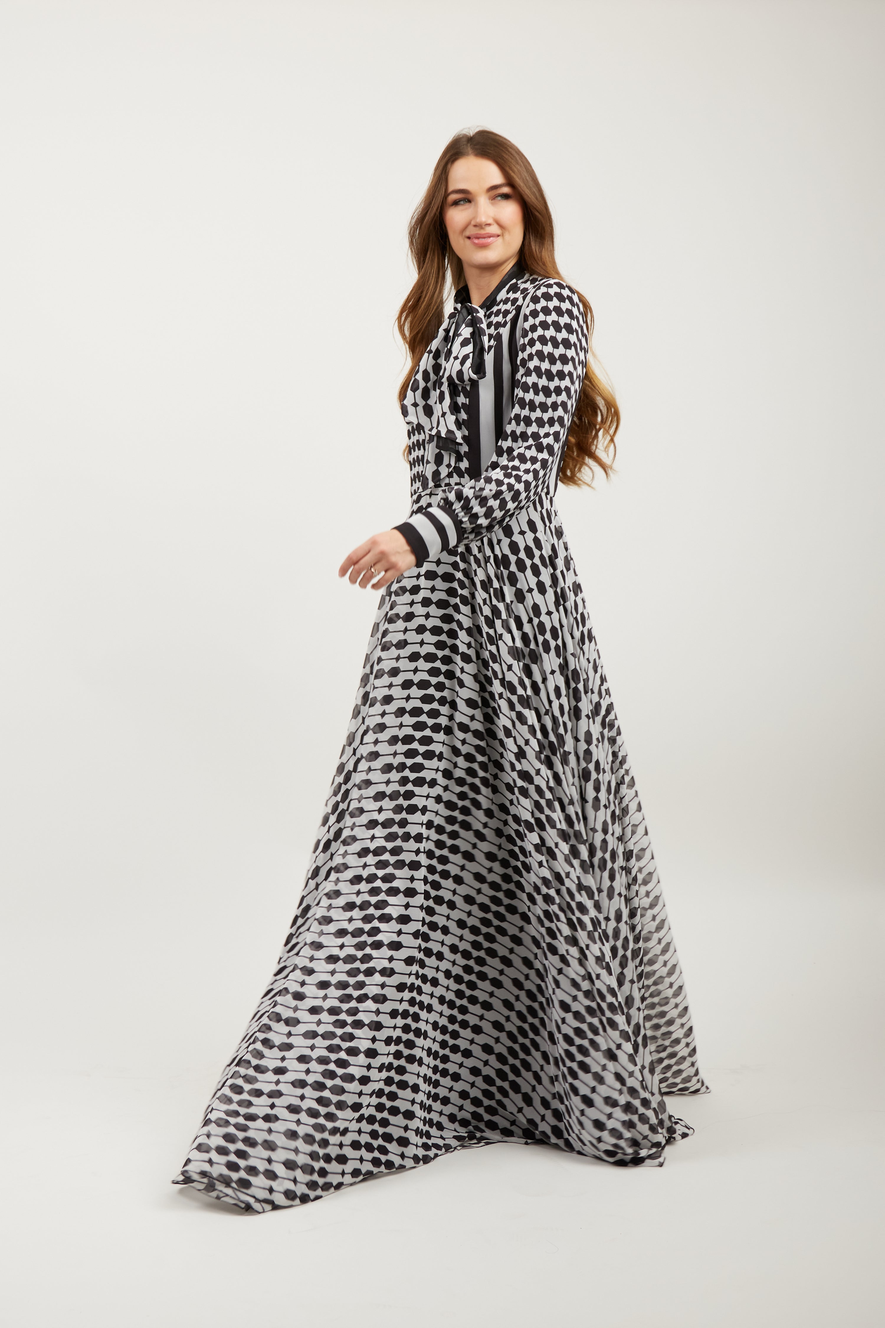 Honeycomb Petek Maxi Dress