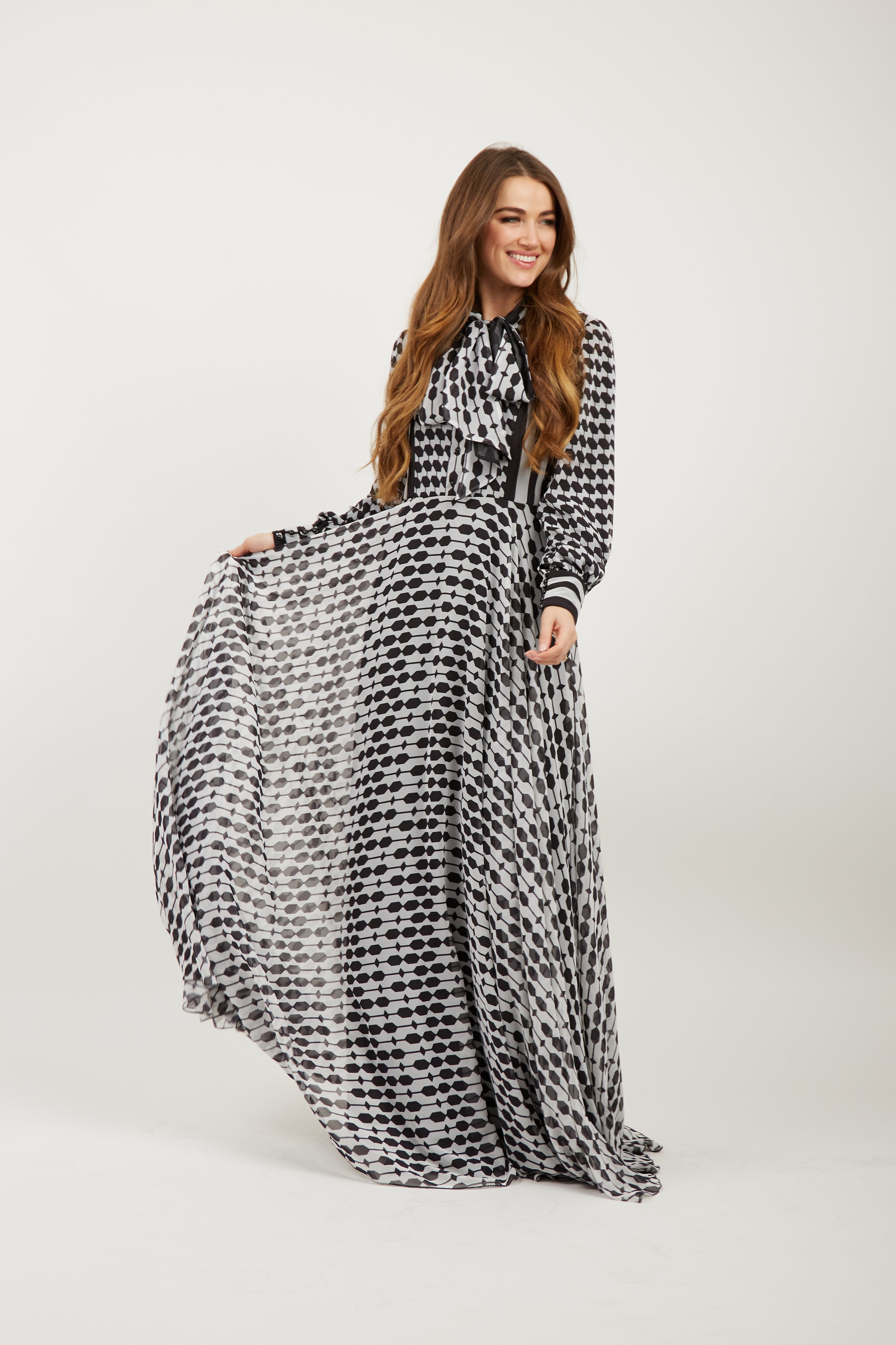 Honeycomb Petek Maxi Dress