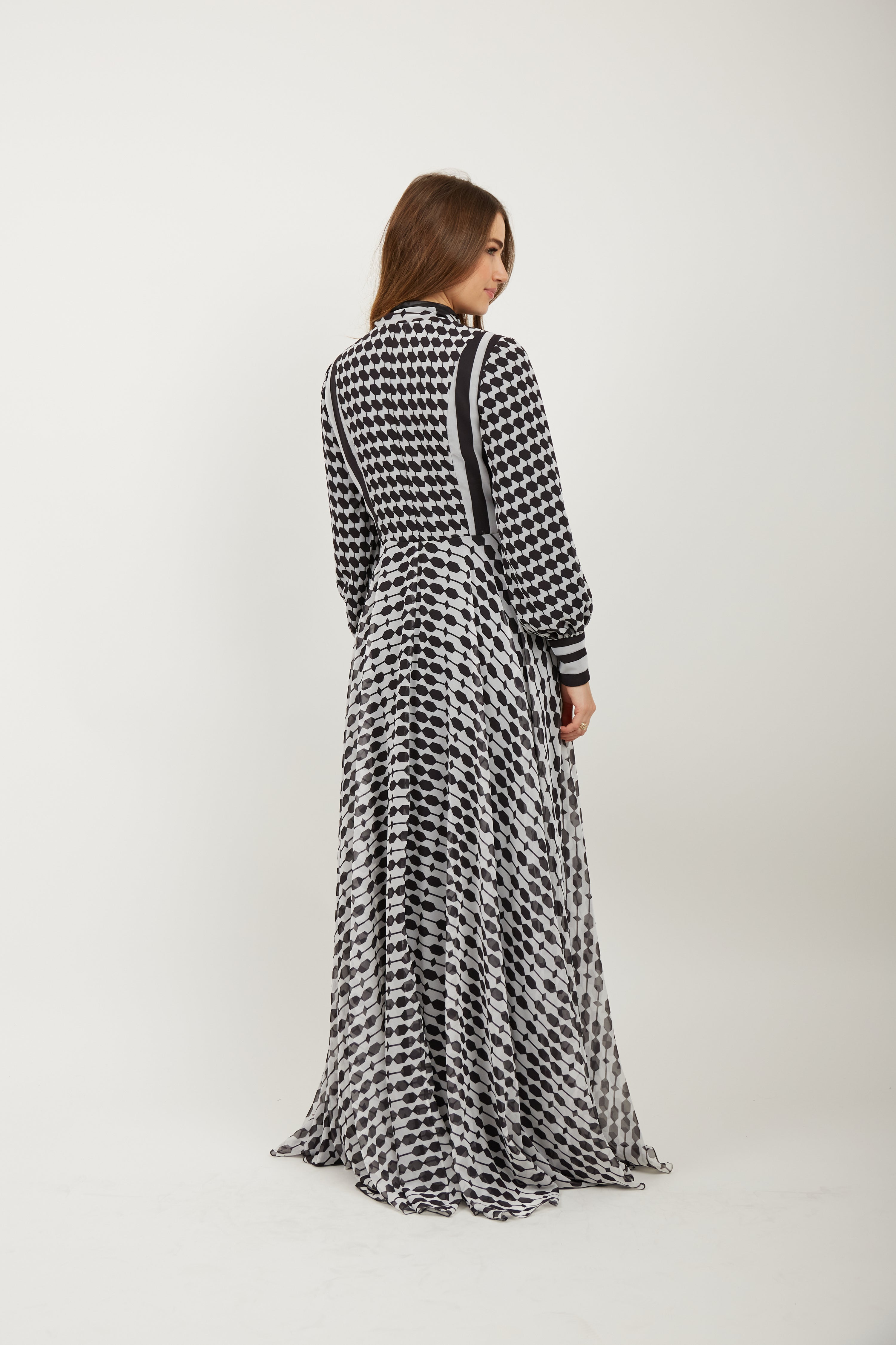 Honeycomb Petek Maxi Dress