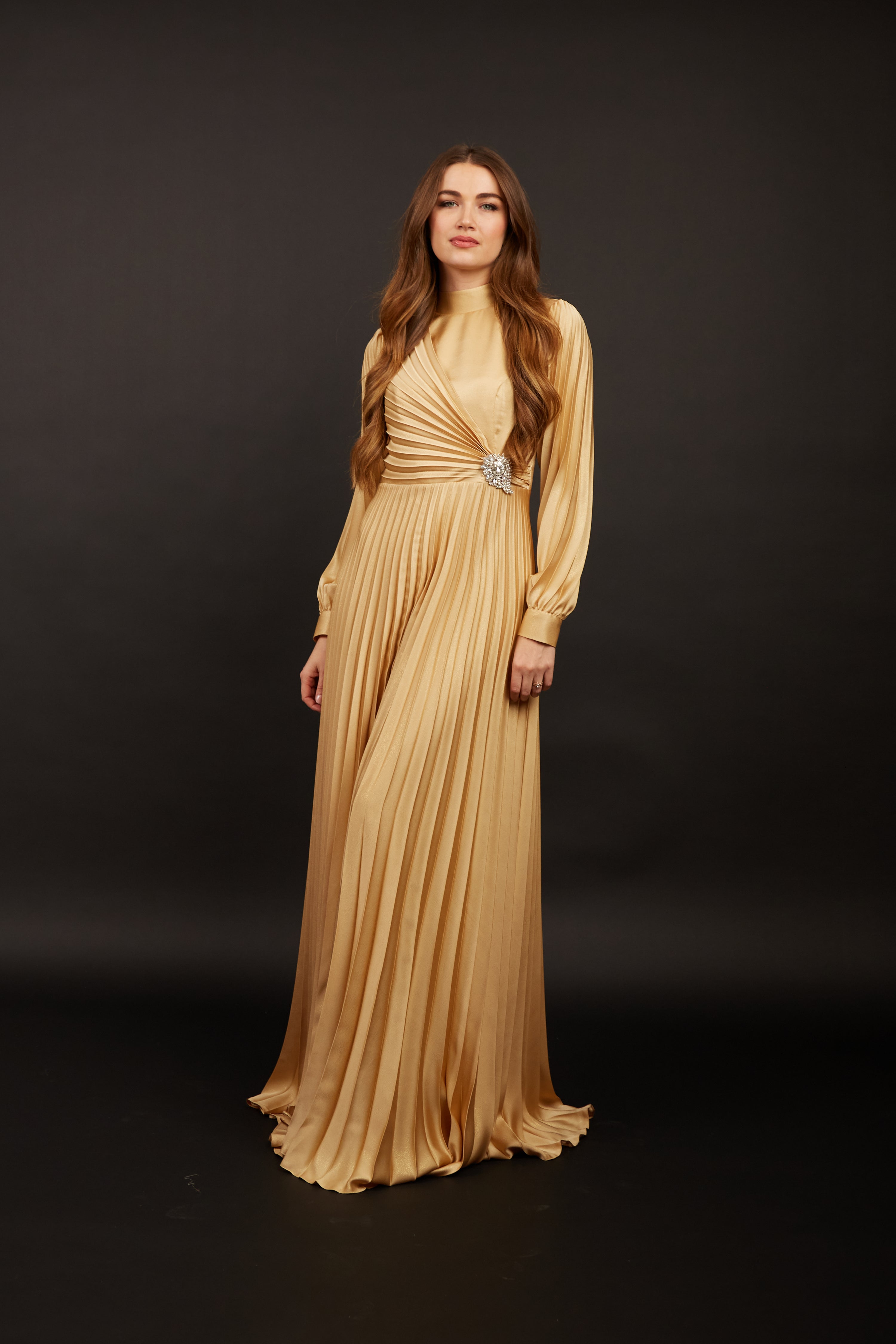 gold maxi dress uk Carmen Maxi Dress Gold