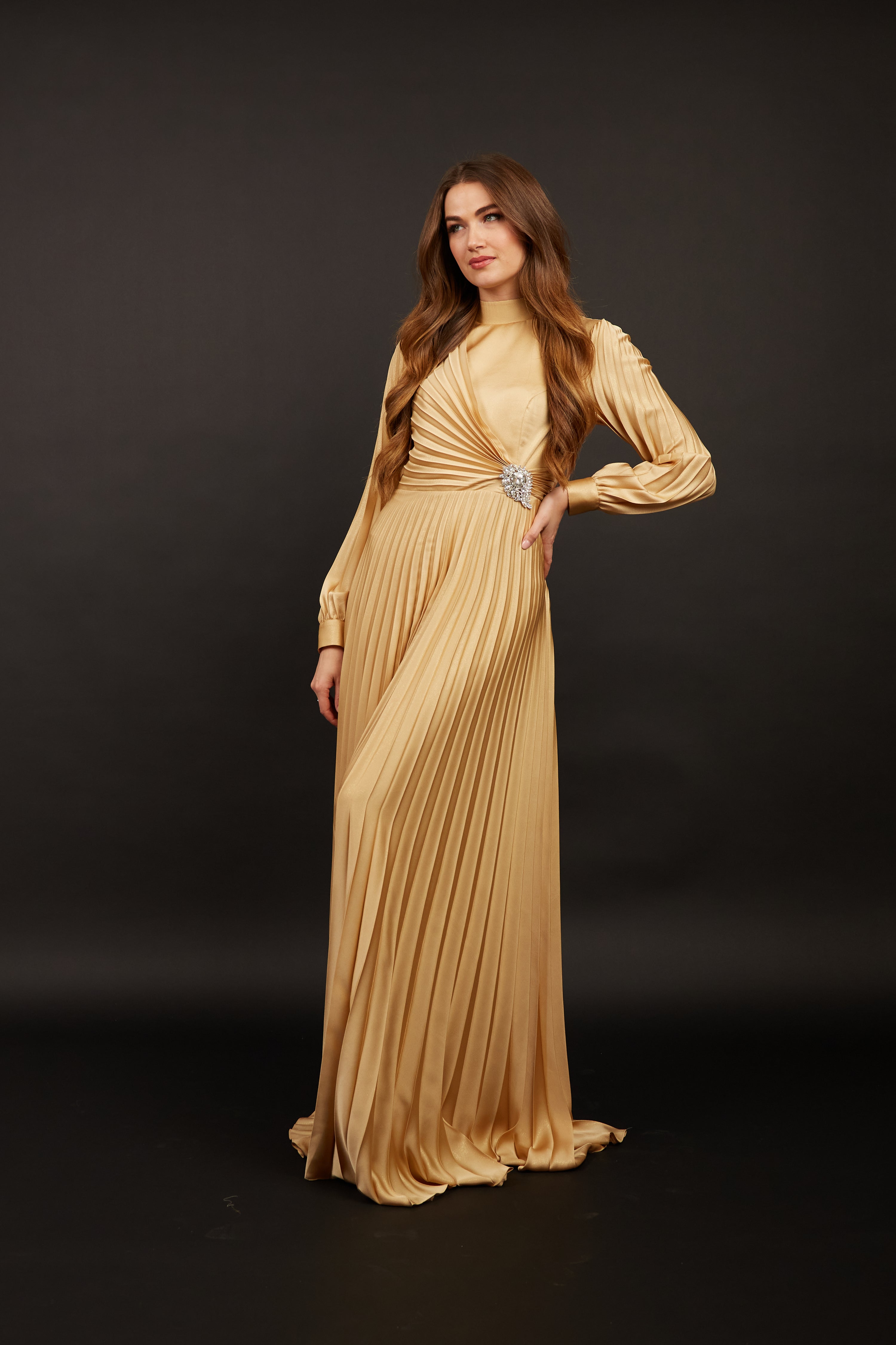 Gloria Gold Maxi Dress