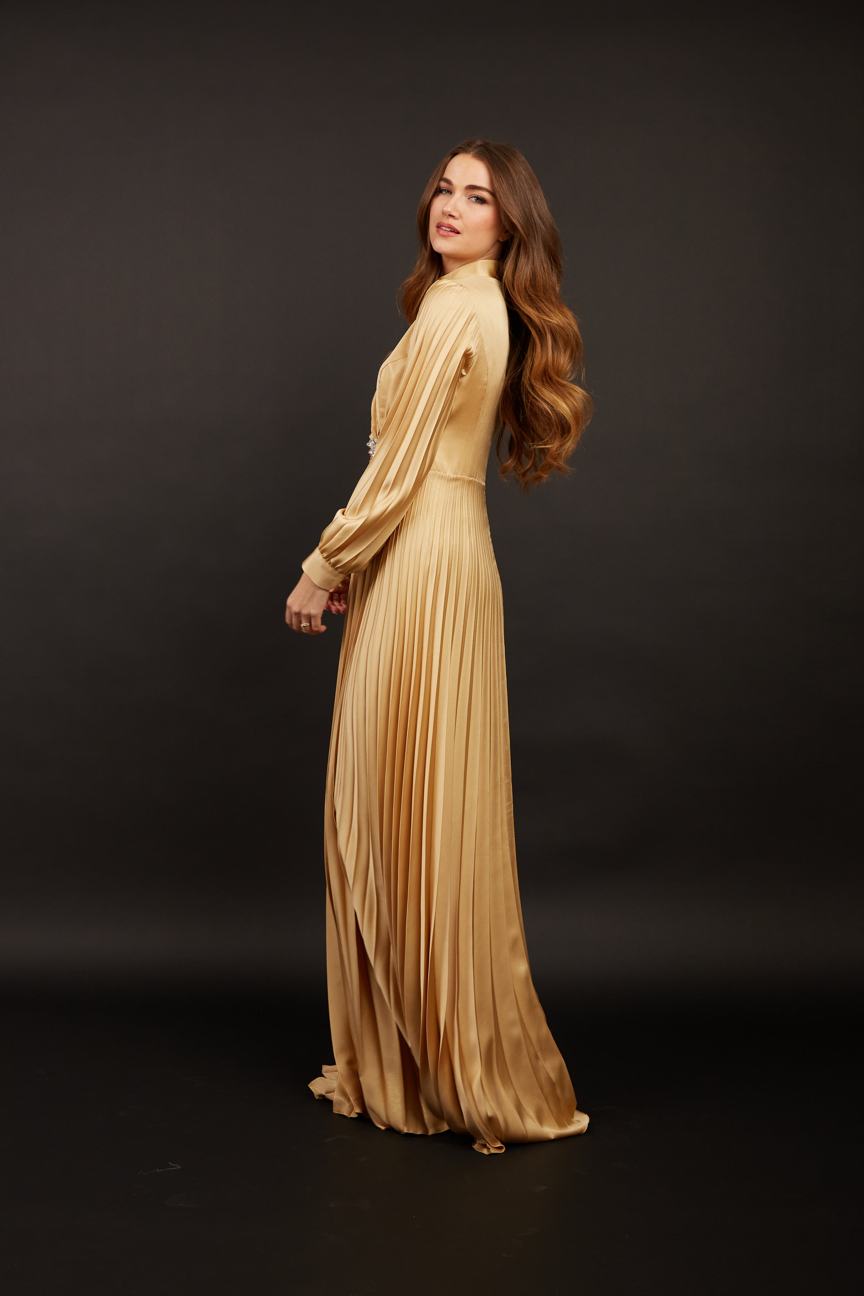 Gloria Gold Maxi Dress