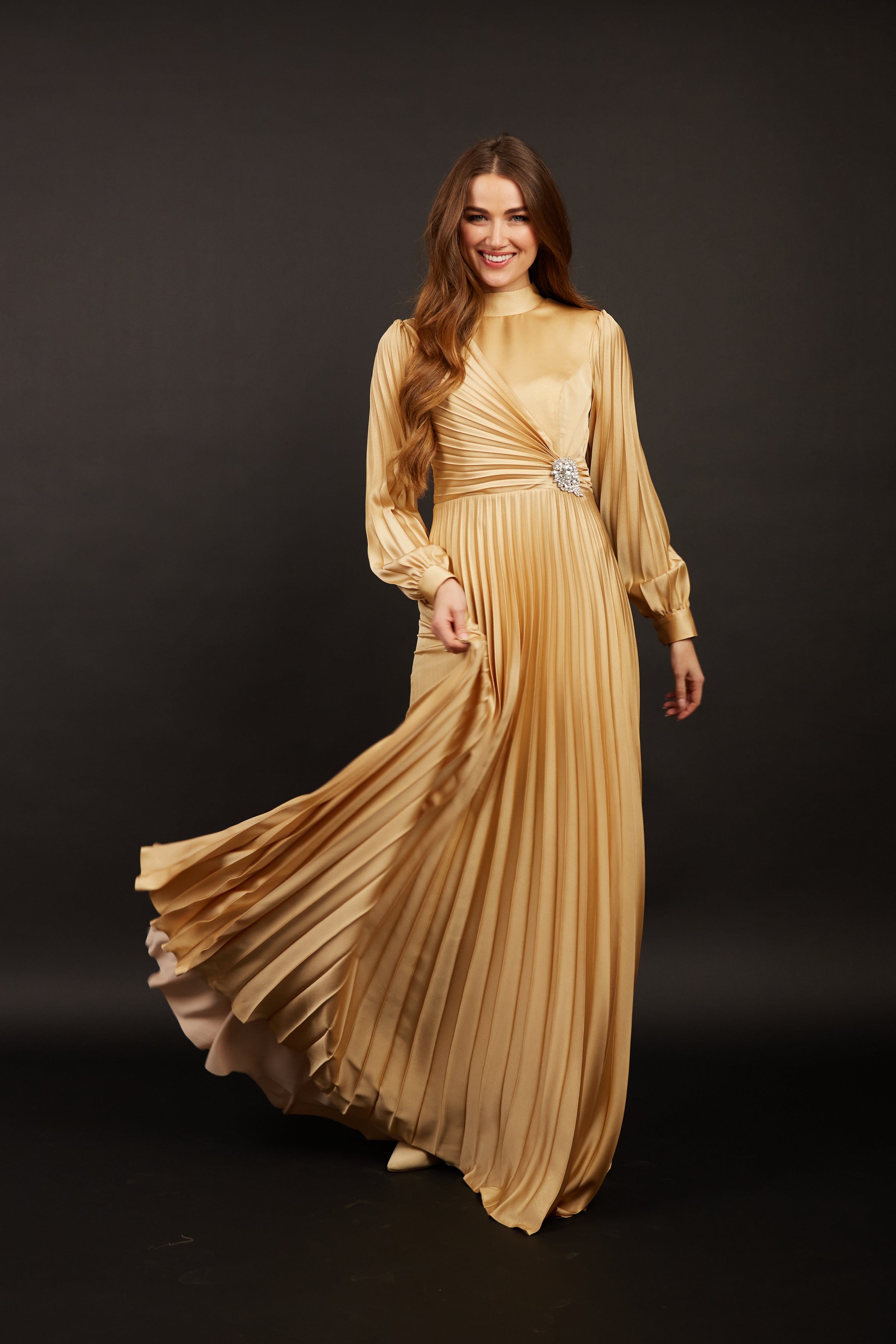 Gloria Gold Maxi Dress