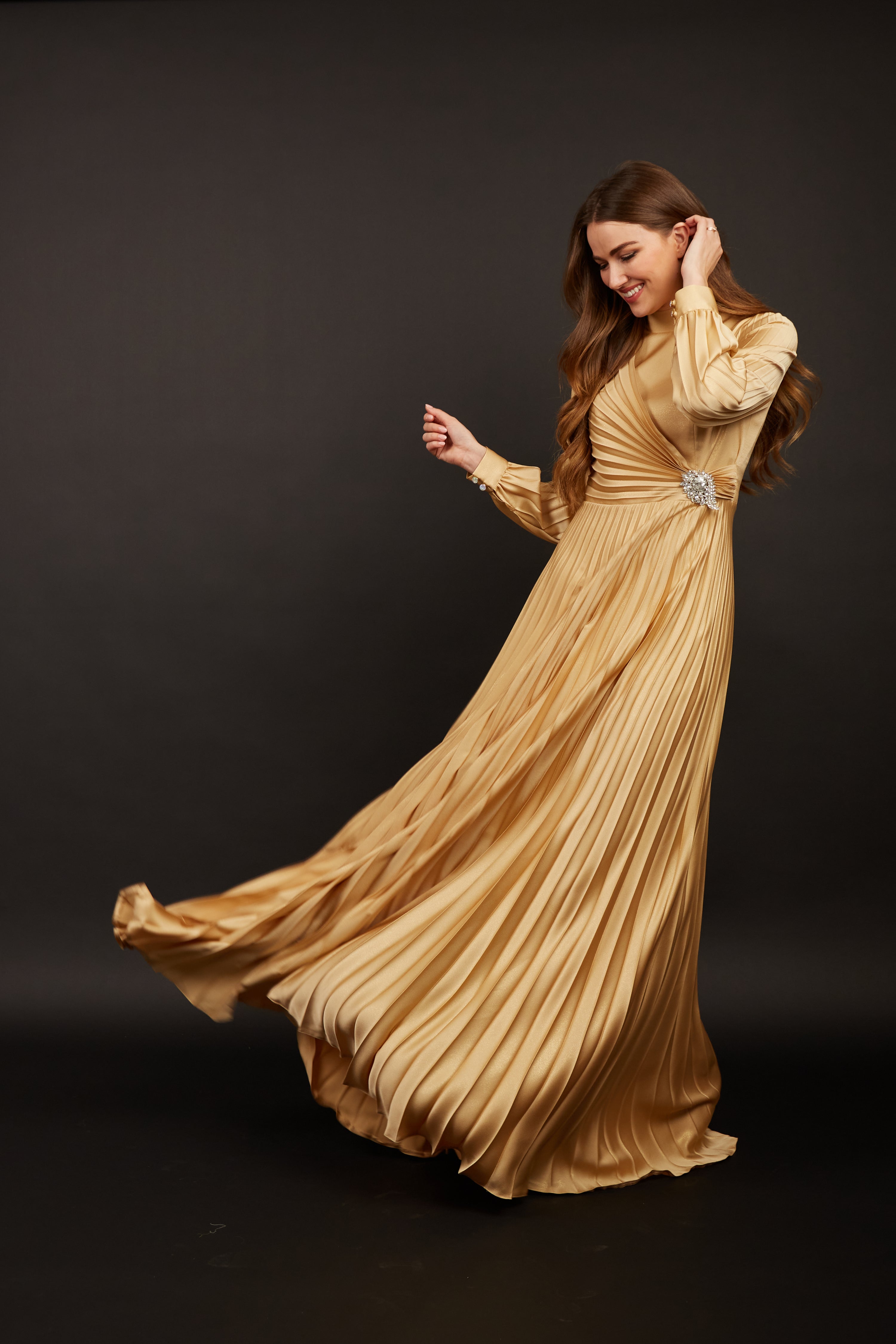 Gloria Gold Maxi Dress