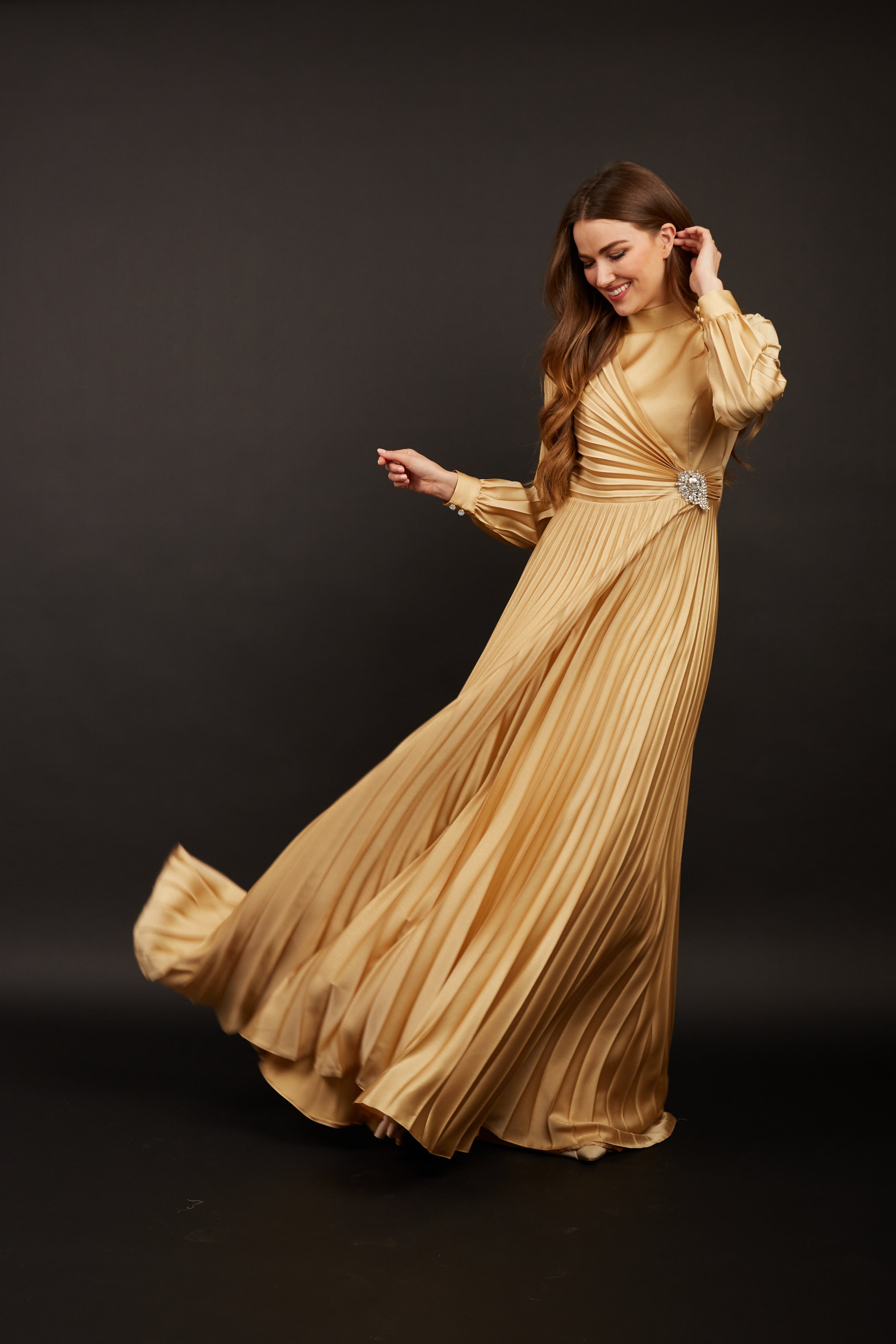 Gloria Gold Maxi Dress