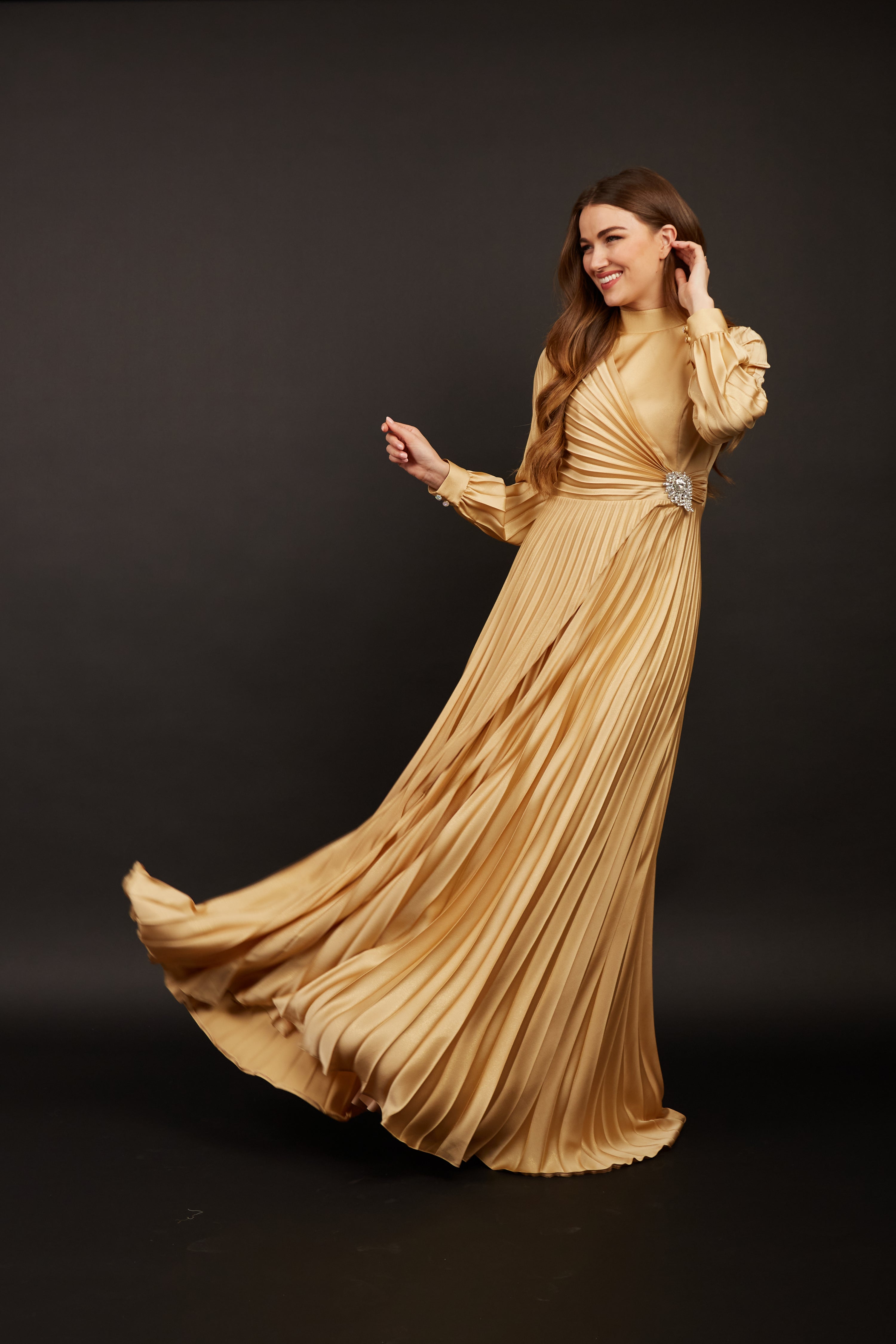 Gloria Gold Maxi Dress