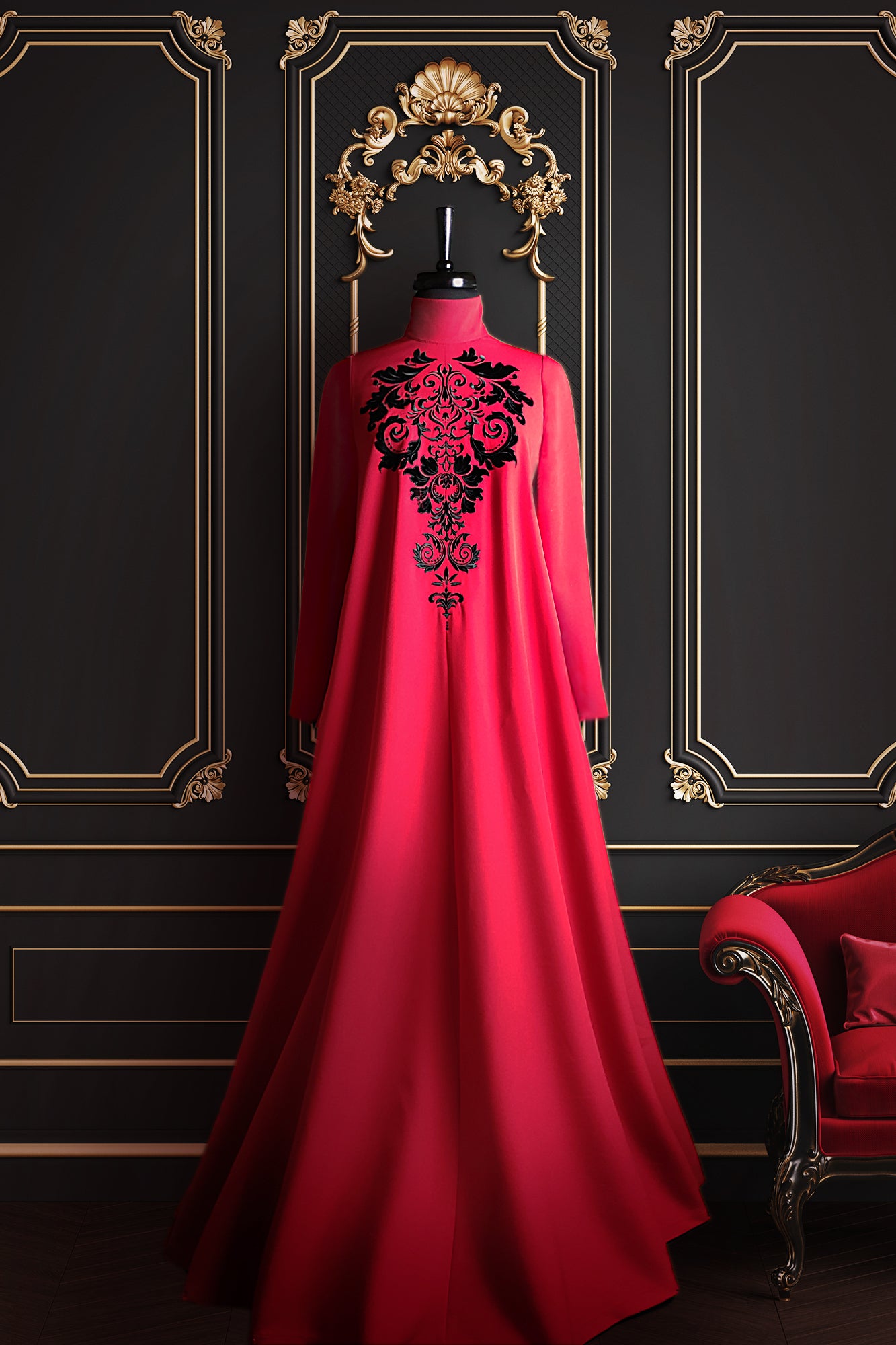 Diadem Dress - Ruby