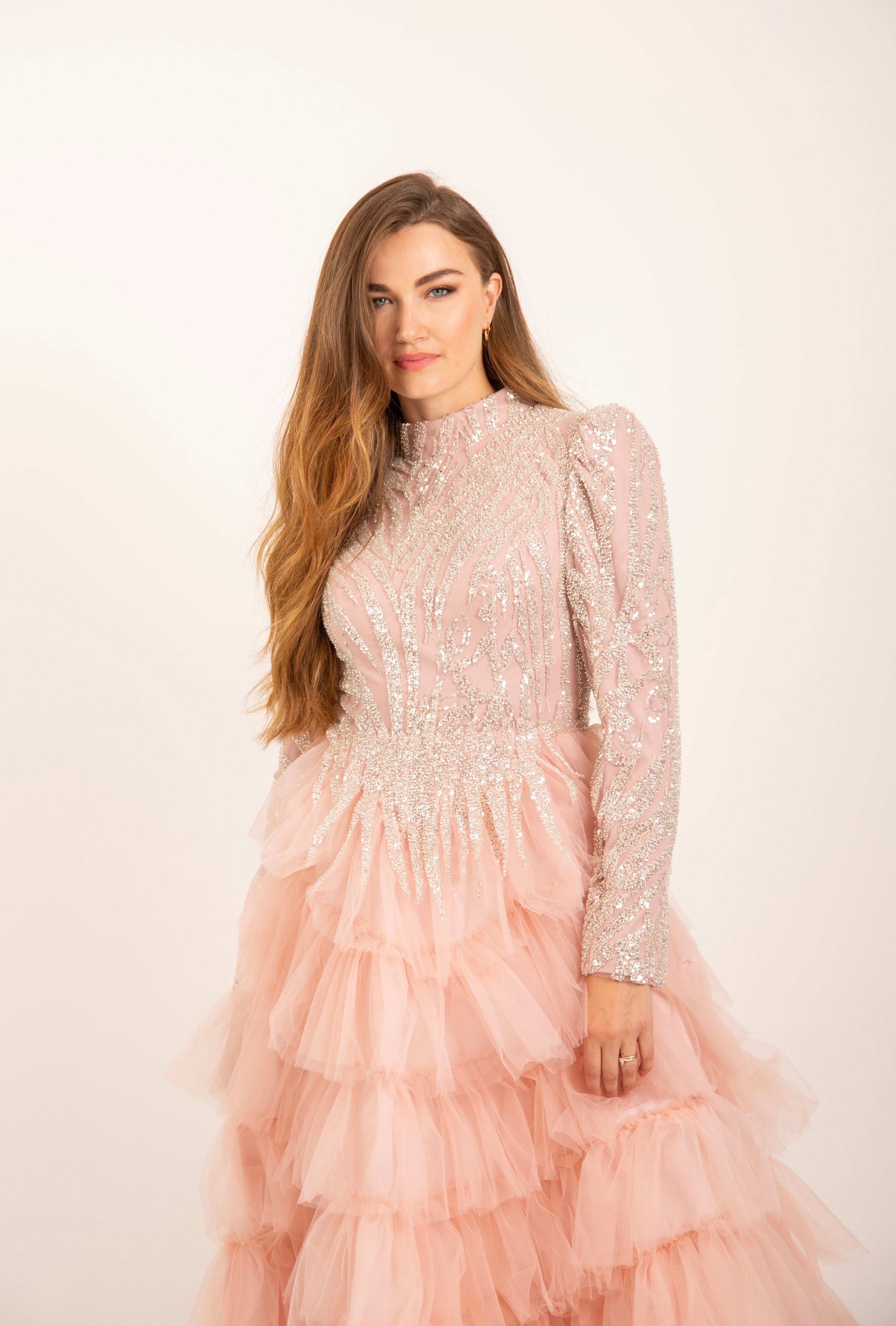 Rose exclusive embellished dress